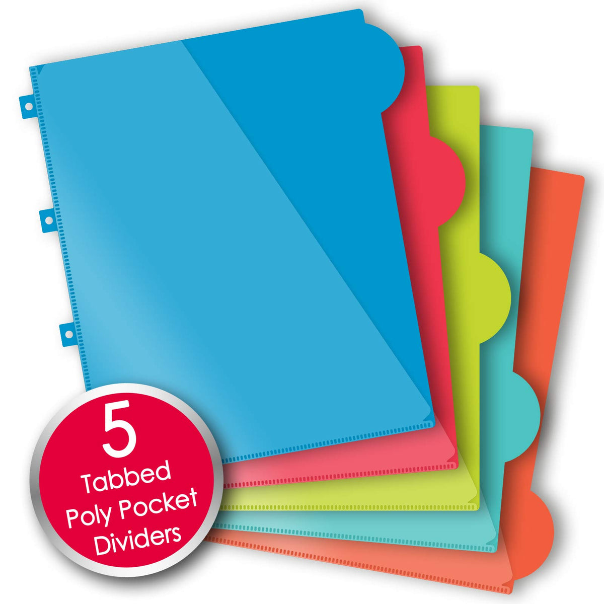 IQ+ iScholar 5-Subject Poly Cover Wirebound Notebook, College Ruled, 11 x 8.5 Inch Sheet Size, 200
