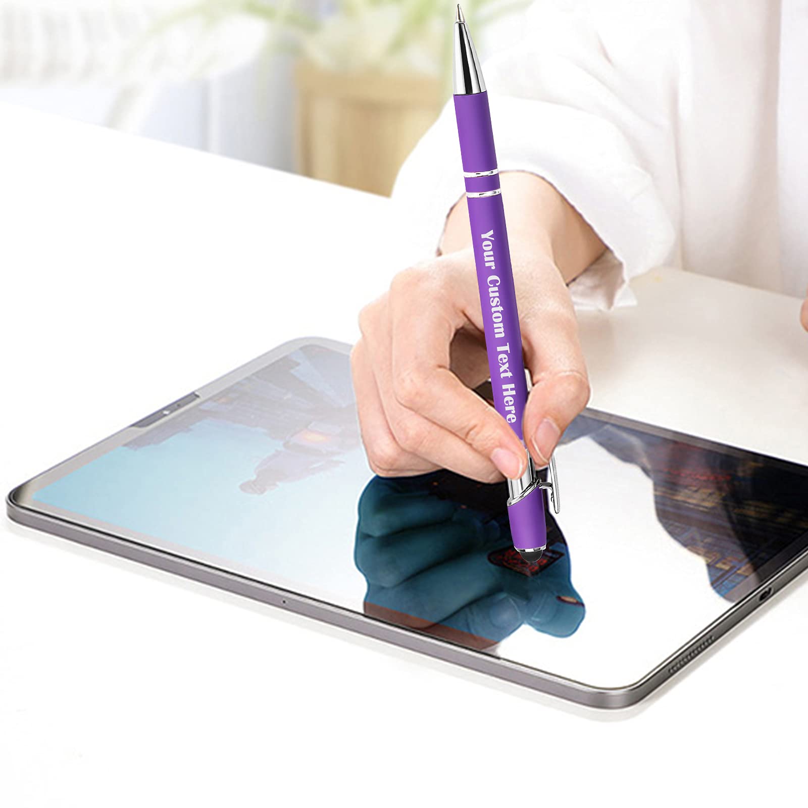 Personalized Custom Pens Bulk Free Engraving with Name Message Customized Ballpoint Pens Stylus for