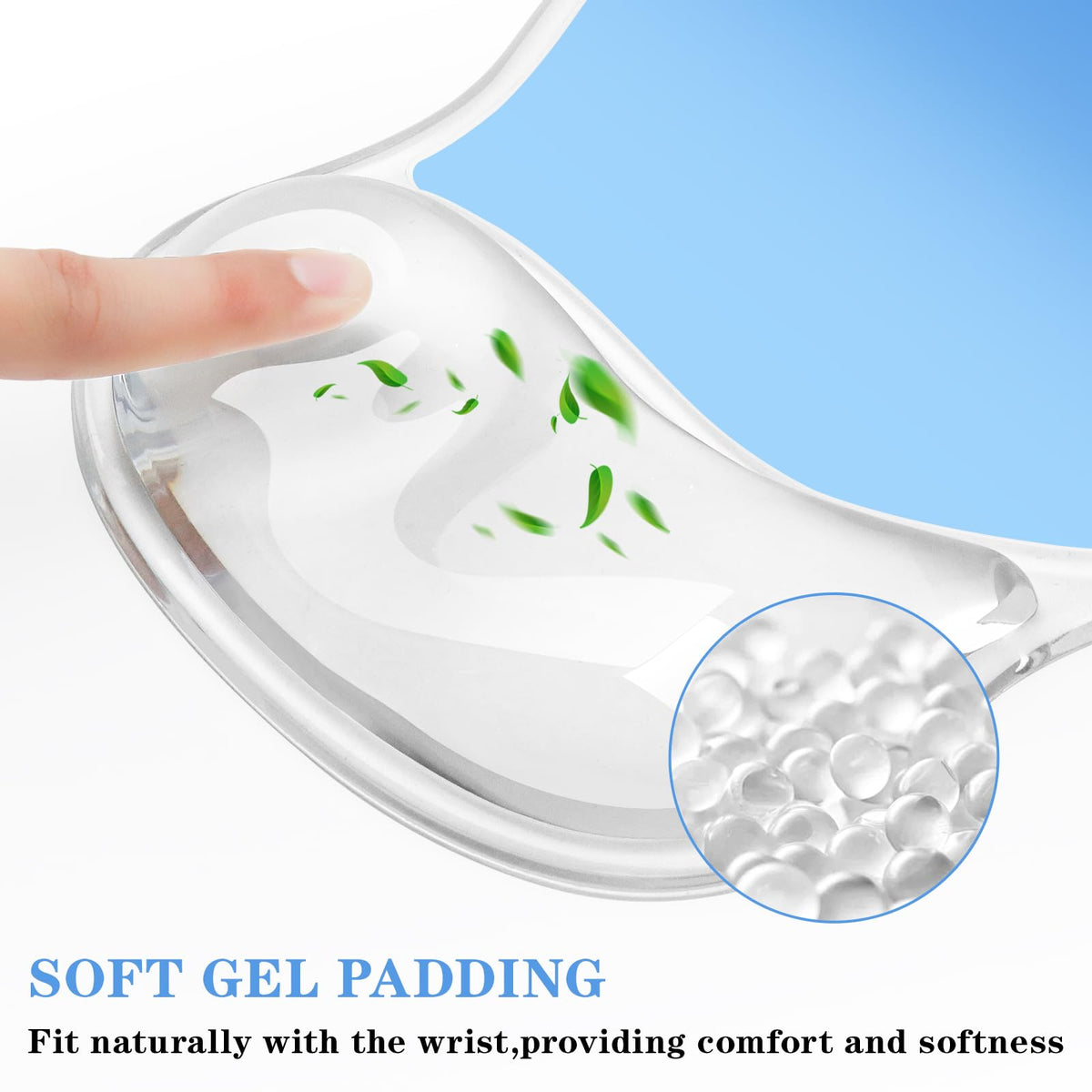 Mouse Pad with Wrist Rest,Ergonomic Mouse Pad with Comfortable Gel Wrist Rest Support and Non-Slip