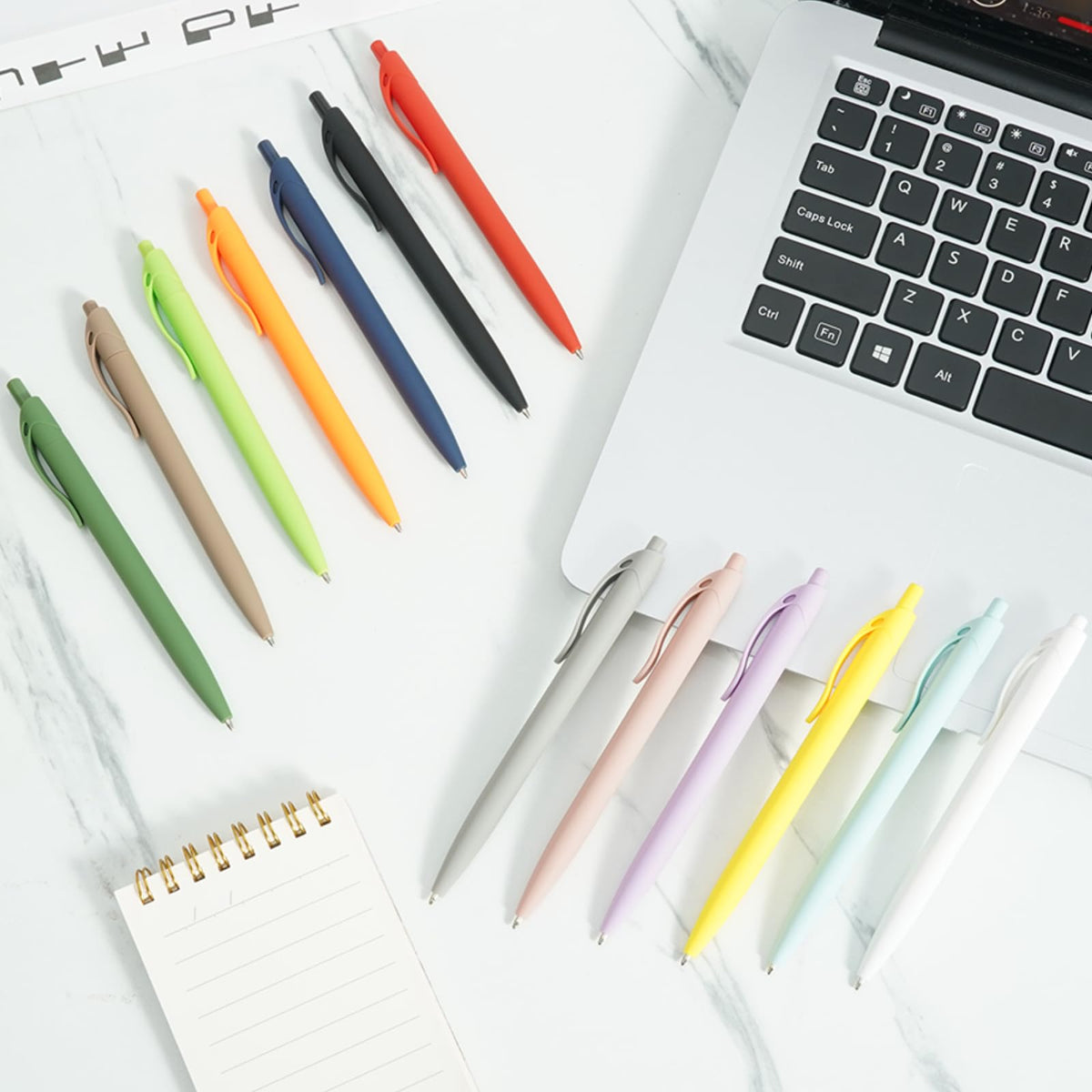 Wiaziert BallPoint Pens, 100 Pack (BLACK Ink),Bulk Pens, Green Barrel,Click Pens for Office Home