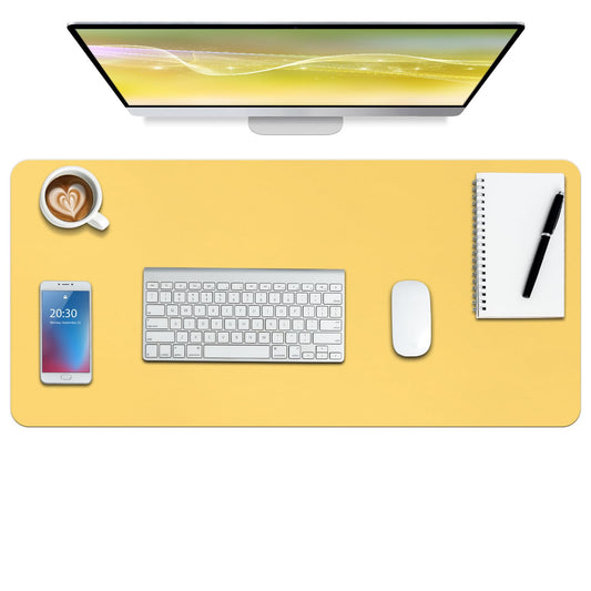 Boutilon Leather Desk Pad Protector,Non-Slip Mouse Pad,Laptop Desk Pad,Office Mouse Mat,Waterproof