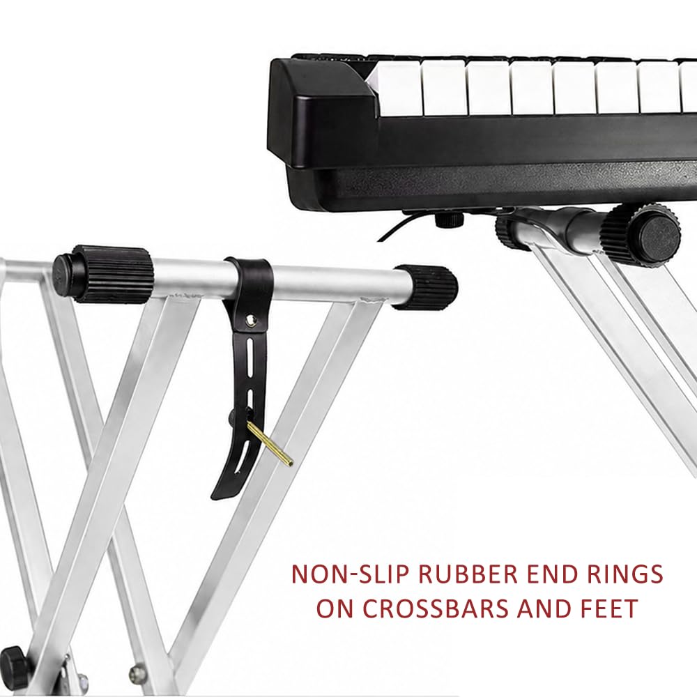 Kadence NK13WH Touring Series 3kg Double-X Keyboard Stand | Heavy-Duty Frame & Secure Locking