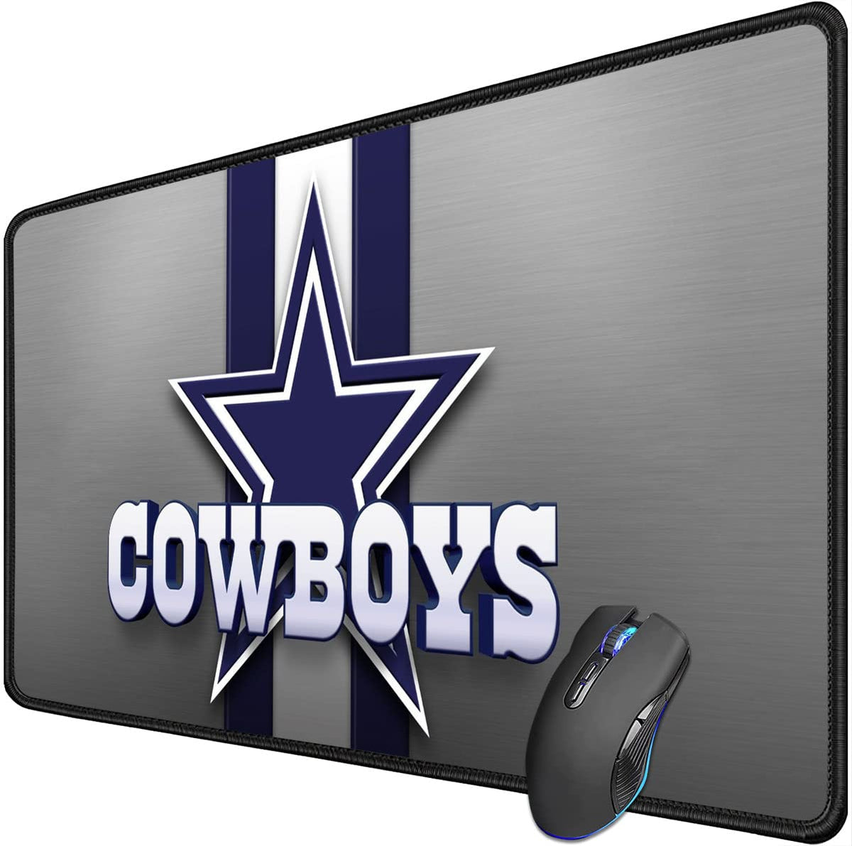 Large Gaming Mouse Pad,Stitched Edges Extended Mousepad with Non-Slip Rubber Base for Laptop