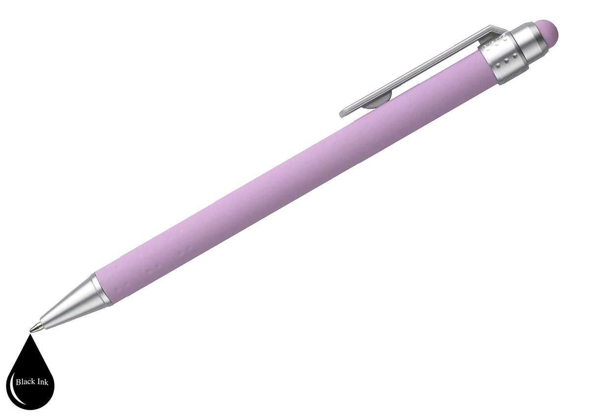 ExpressDesigns™ - Pastel Personalized Pens with Stylus - Soft Touch Design - Custom Printed Name
