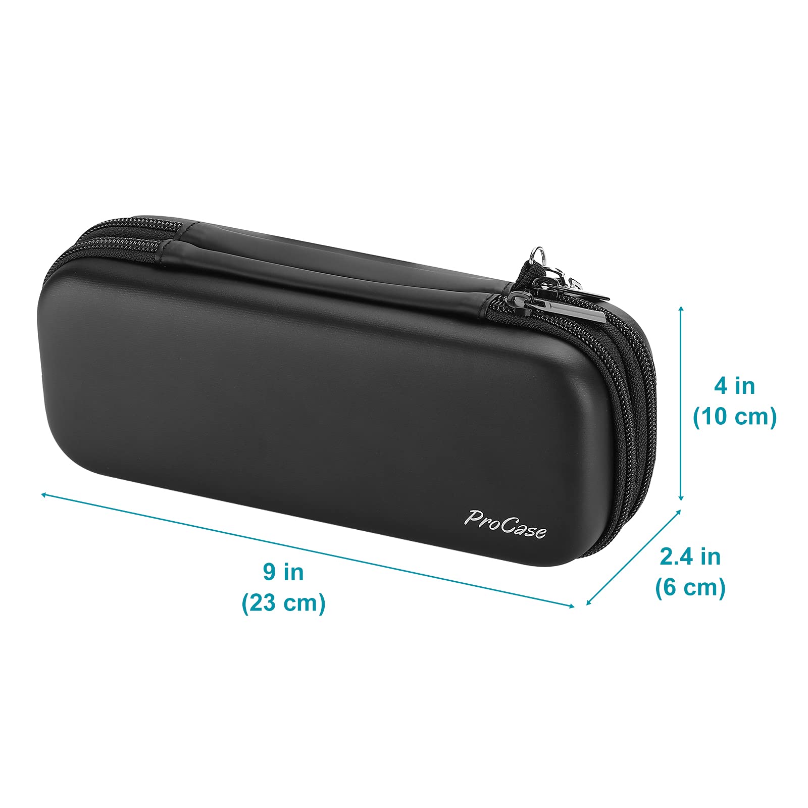 ProCase 2-Layer Hard Pencil Case, Large Capacity Storage Box Pouch, Black
