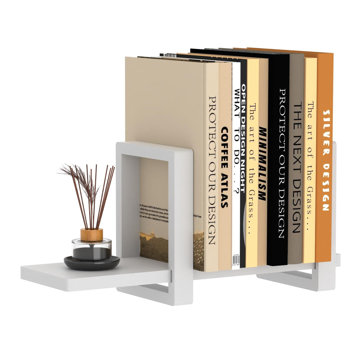 YUELGUANG Adjustable Desktop Bookshelf Wooden Desk Book Holder Organizer Tabletop Bookshelf Mini