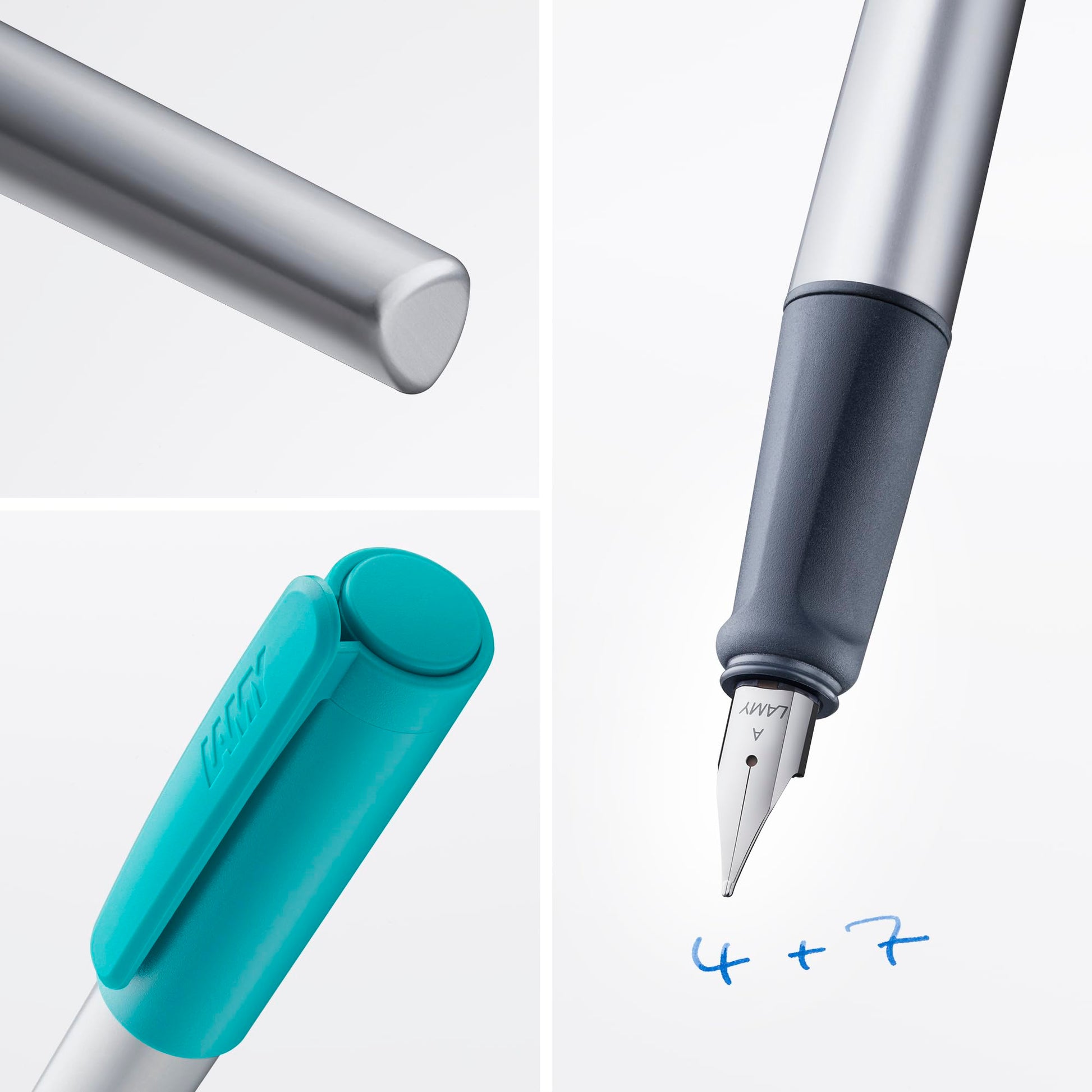 LAMY nexx smaragd – Fountain Pen with slip-proof grip & polished steel nib in size A - triangular