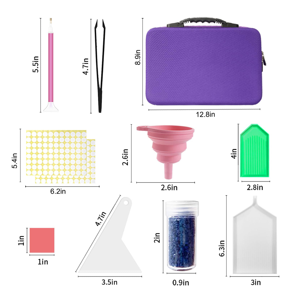 CAIOVSE Diamond Painting Storage Containers,60 Slots Diamond Painting Accessories Kits Diamond Art