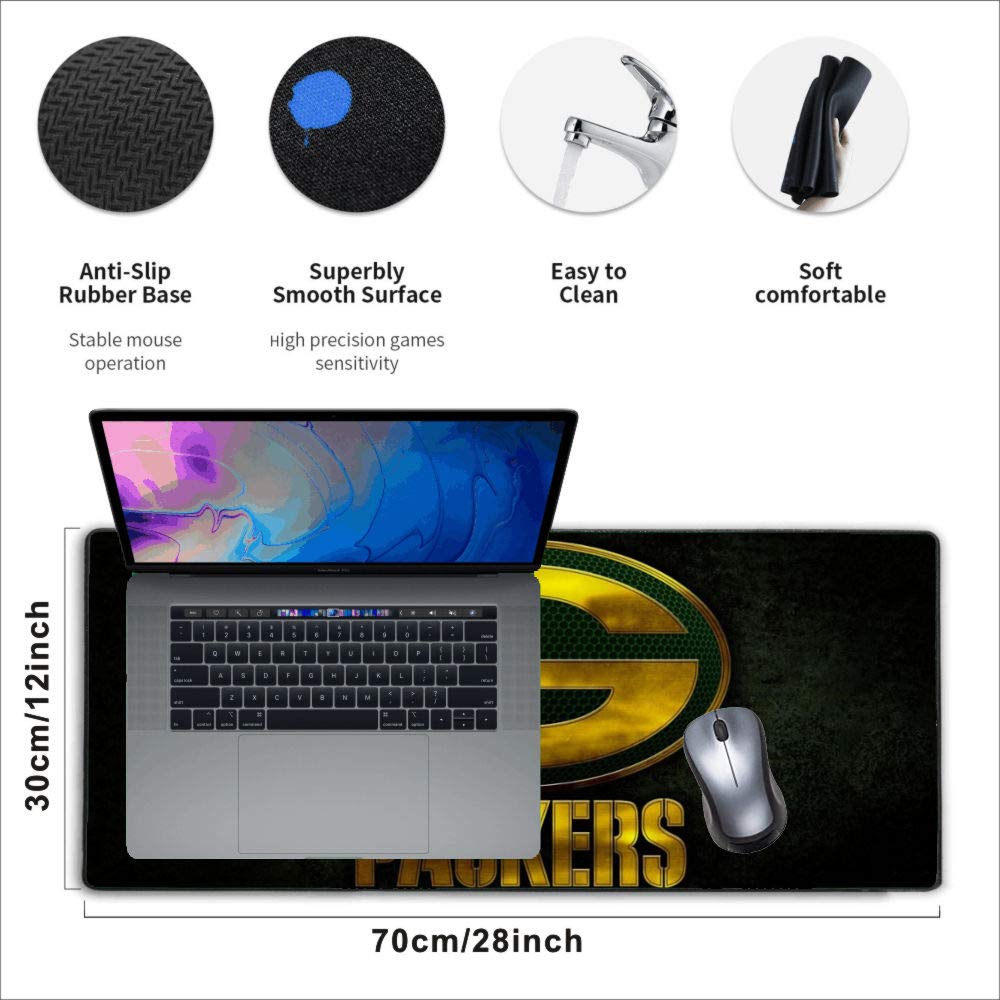 Large Gaming Mouse Pad,Stitched Edges Extended Mousepad with Non-Slip Rubber Base for Laptop