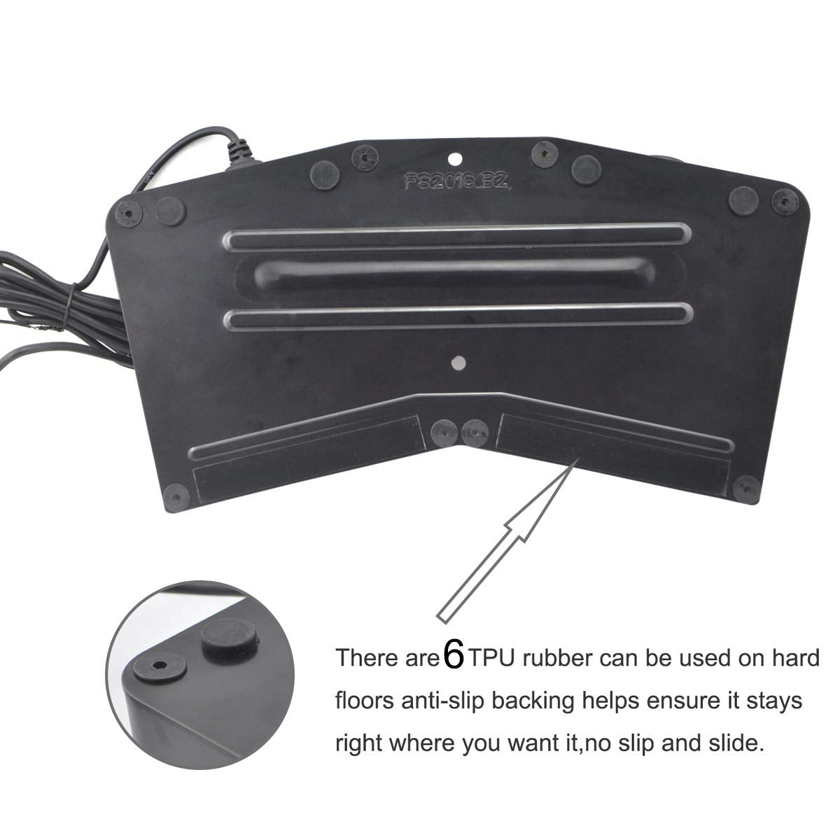 iKKEGOL Upgraded USB Double Pedal Assembly 2 Foot Switch Control 2 Key Button Footswitch Program