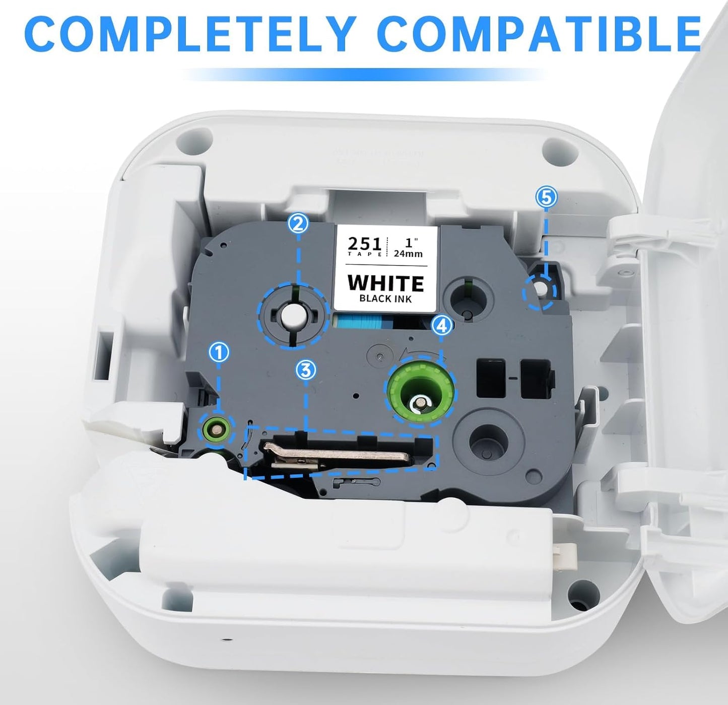 UniPlus 6-Pack Replace for Tze-251 Tze-151 Tze-451 Tze-551 Tze-651 Tze-751