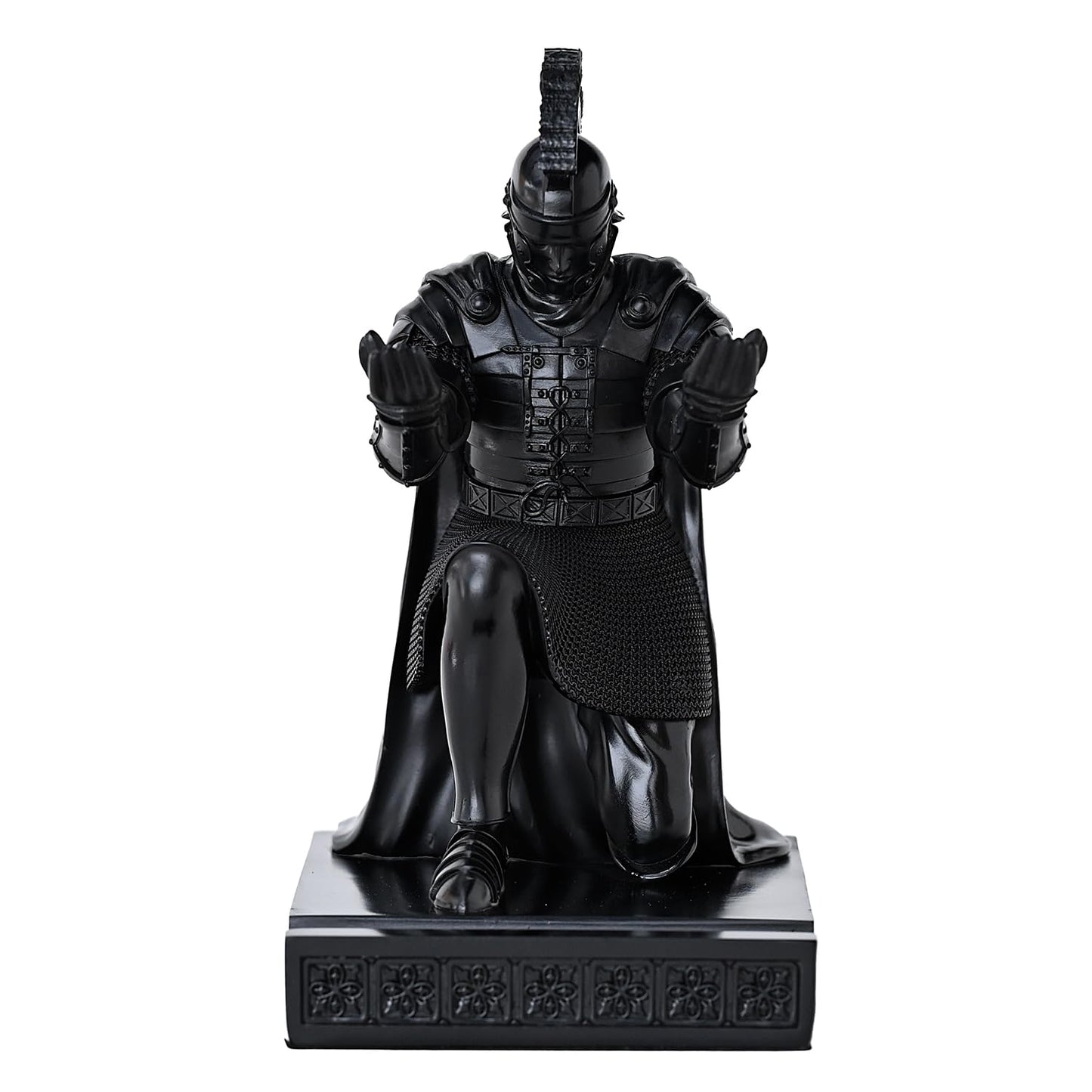 Roman Praetorian Prefect Warrior Knight Pen Holder Desk Ornament Black