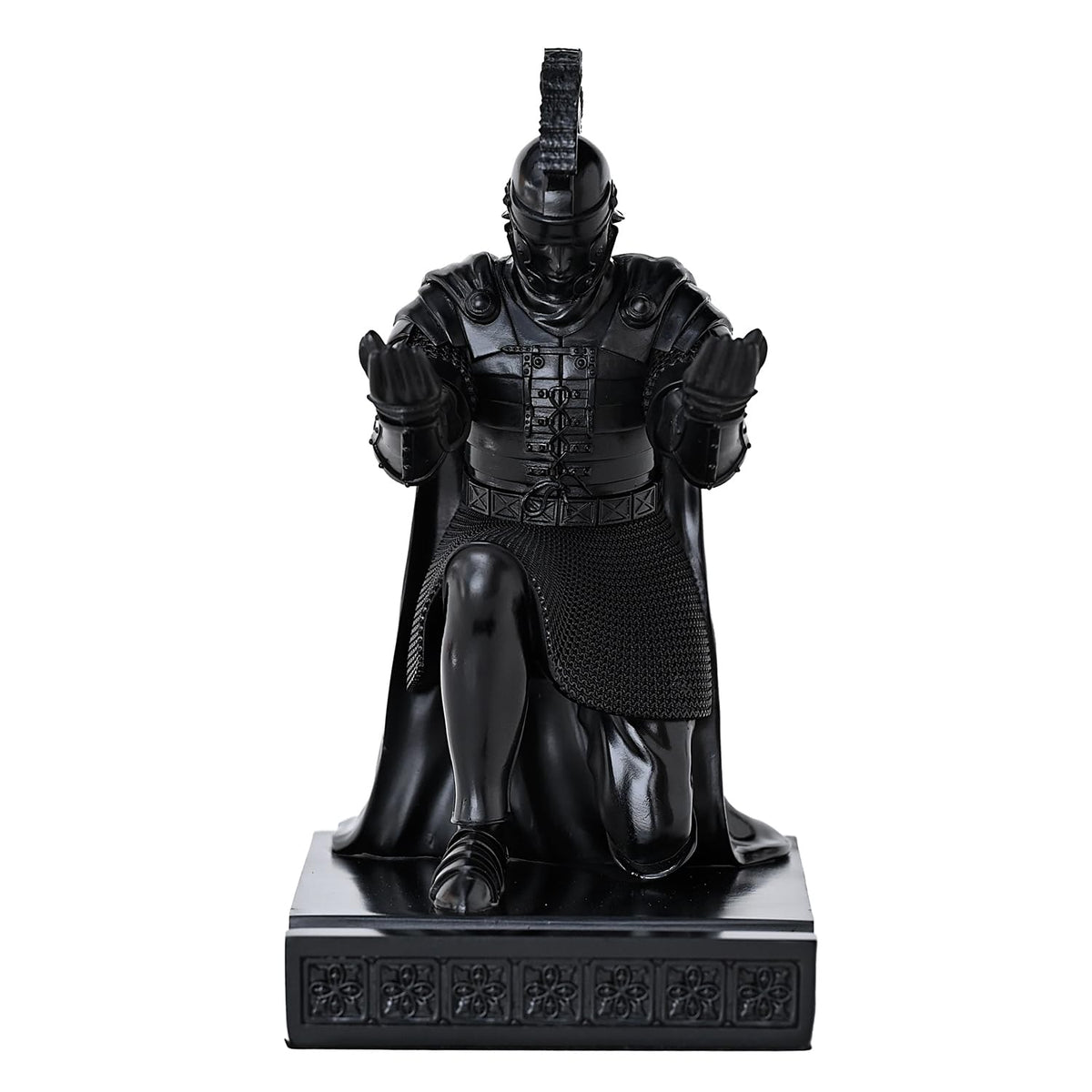 Roman Praetorian Prefect Warrior Knight Pen Holder Desk Ornament Black