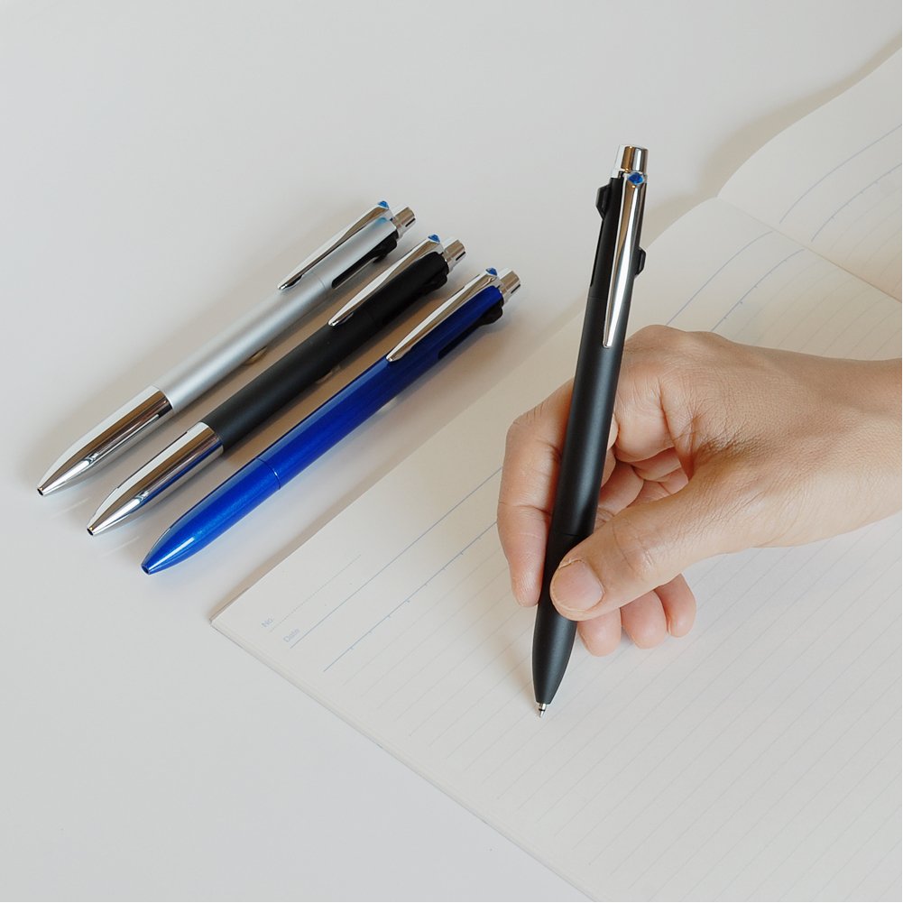 Mitsubishi Pencil SXE3300007.26 Jetstream Prime Tri-Color Ballpoint Pen, 0.7, Silver