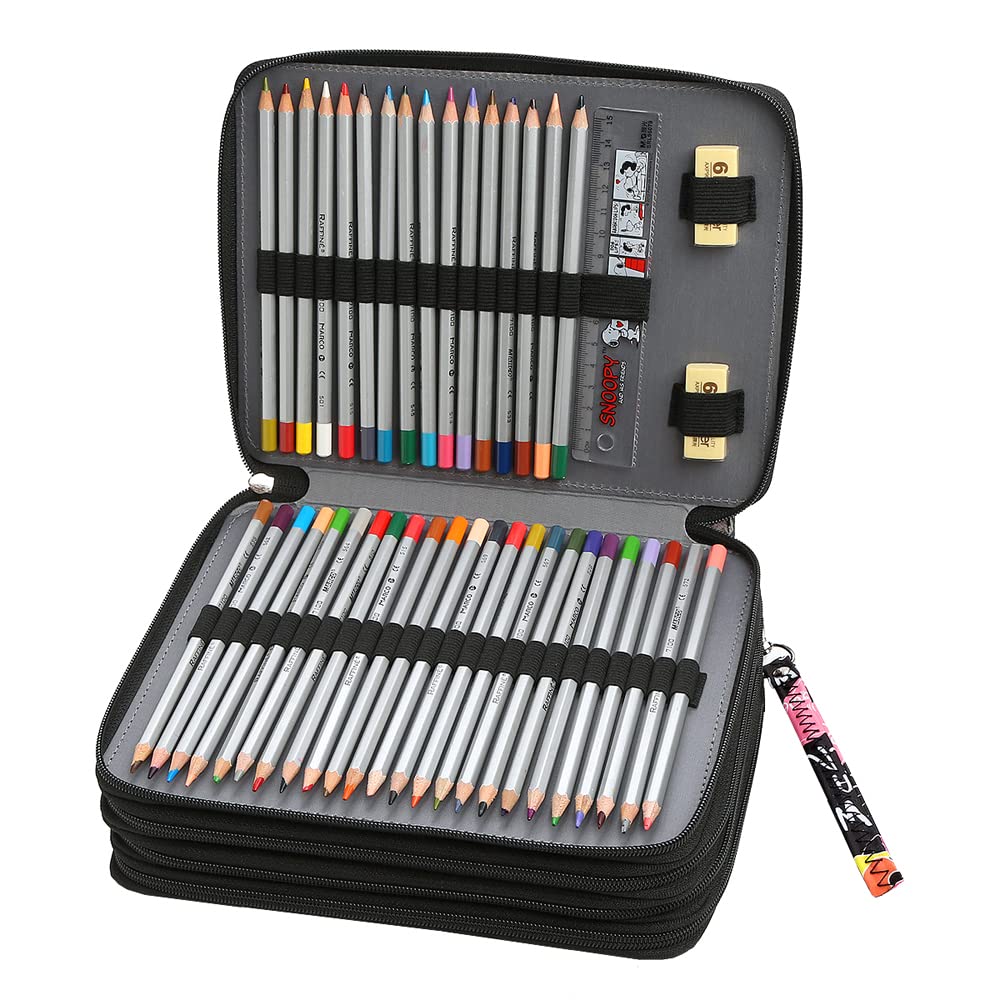 Lbxgap 184 Slots Pencil Case Organizer w/Removal Handle Strap