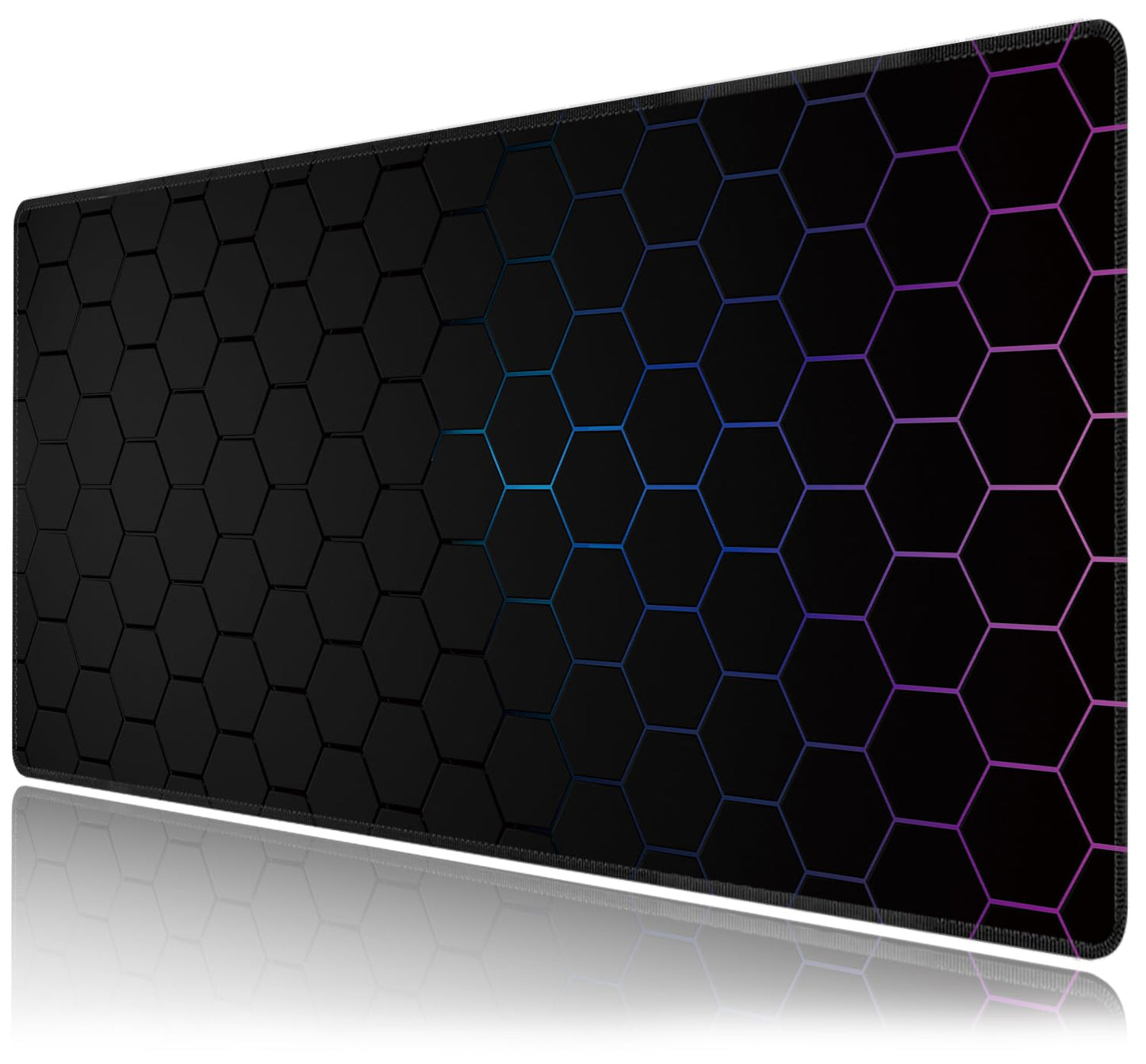 Hexagon Honeycomb Large Mouse Pad,Gaming Keyboard Desk Pad,Extended Mouse Mat Non-Slip Rubber Base