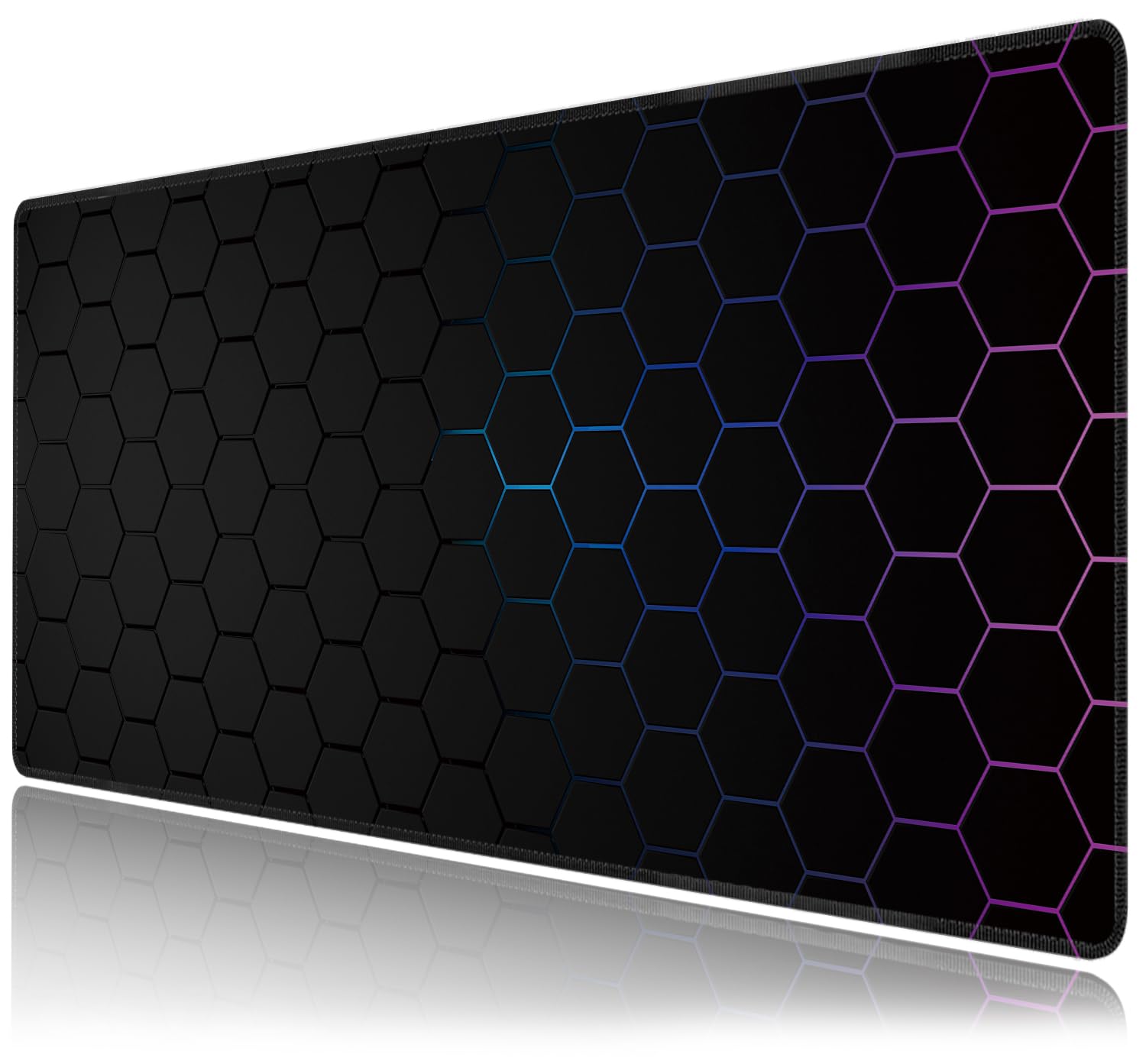 Hexagon Honeycomb Large Mouse Pad,Gaming Keyboard Desk Pad,Extended Mouse Mat Non-Slip Rubber Base