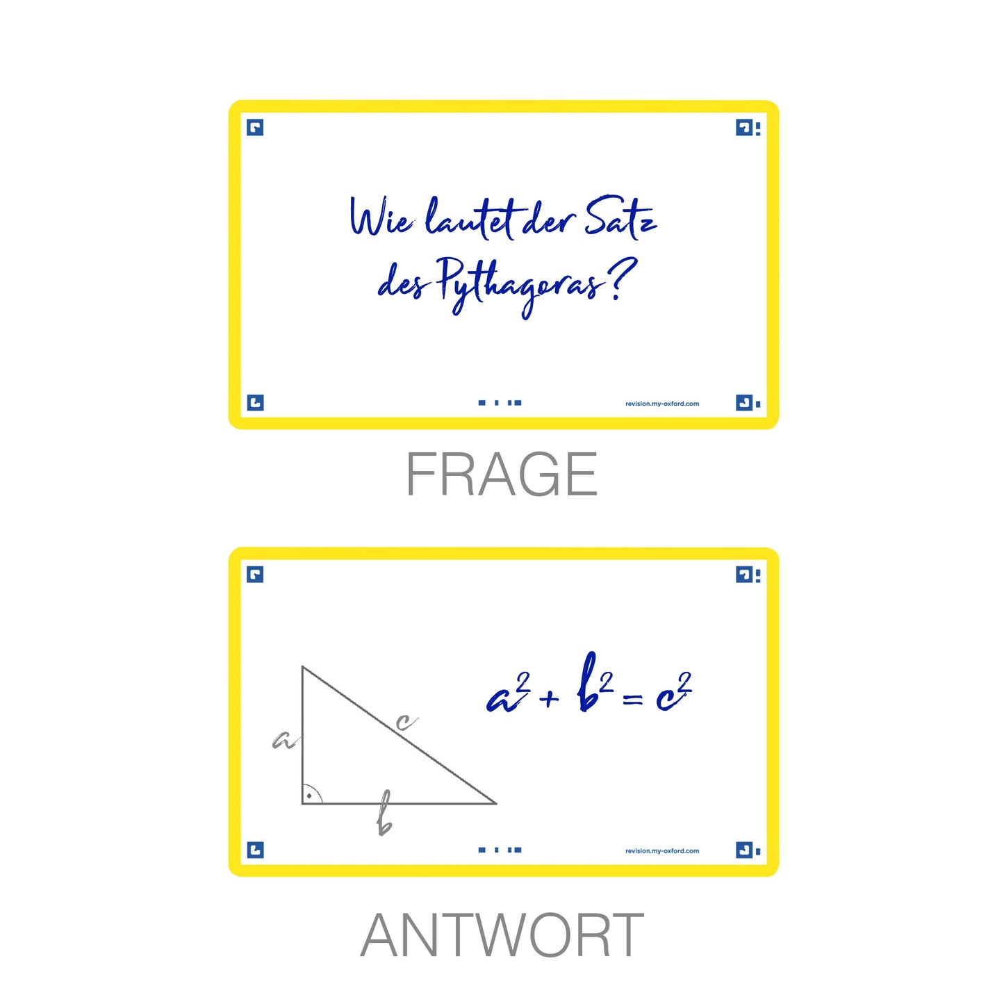 Flash Cards by Oxford, Blank with Yellow Frame, Pack of 80 Cards, 7.5x12.5cm Size 400133895