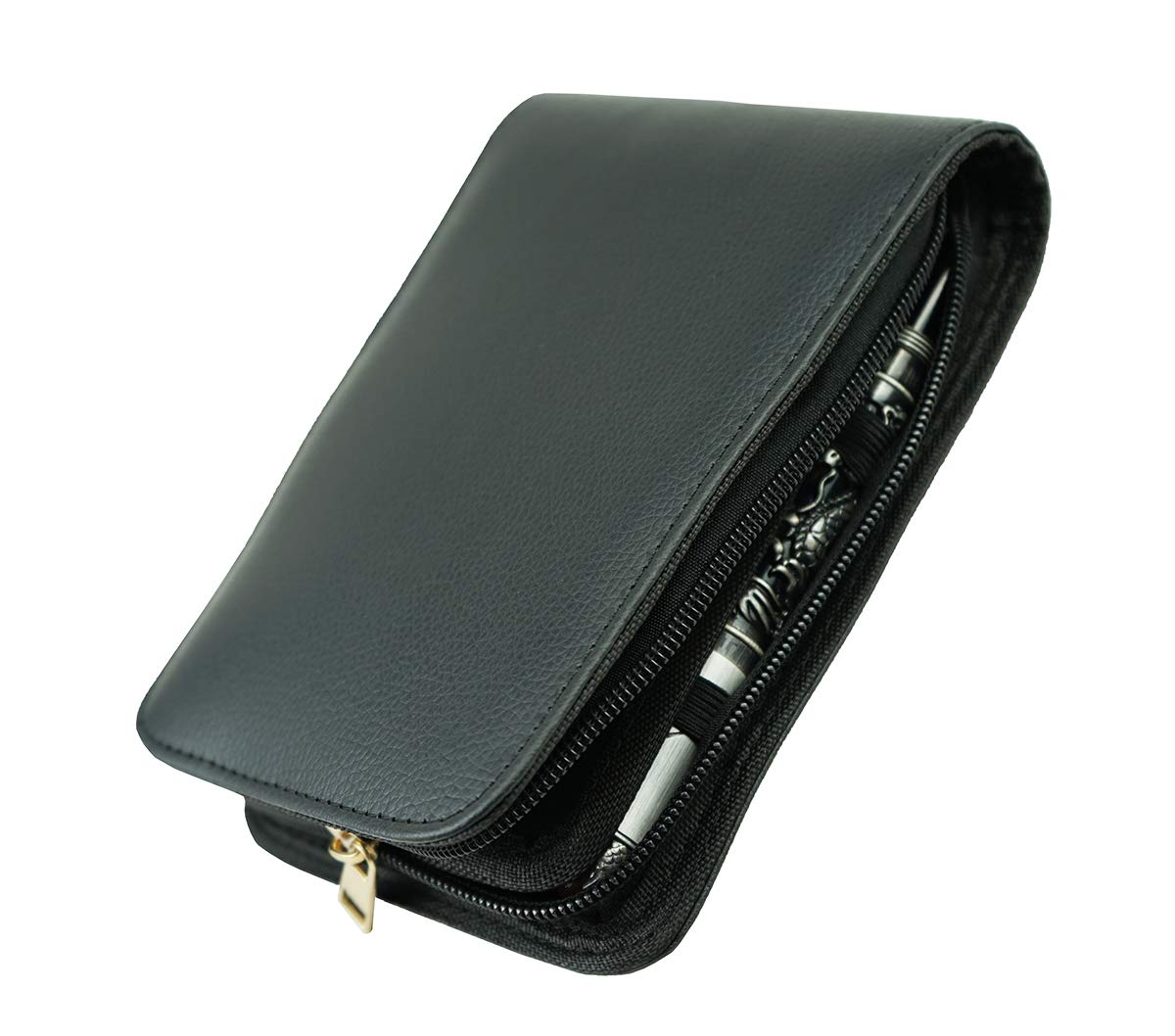 erofa 12 Fountain Pen Case PU Leather, Rollerball Pen Display Holder Bag, Pouch Large Capacity for