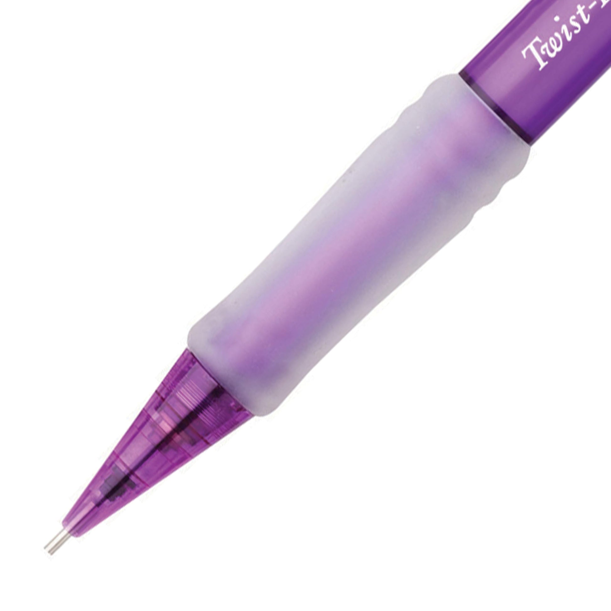 Pentel Twist Erase EXPRESS Automatic Pencil, 0.7mm Lead Size, Violet Barrel, Box of 12 (QE417V)