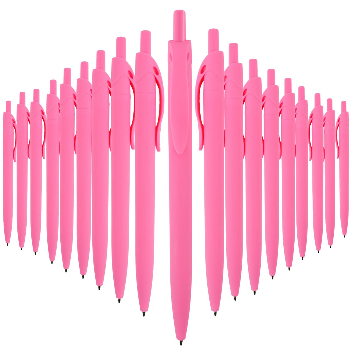 Wiaziert BallPoint Pens, 50 Pack (BLACK Ink),Bulk Pens, Pink Barrel,Click Pens for Office Home and