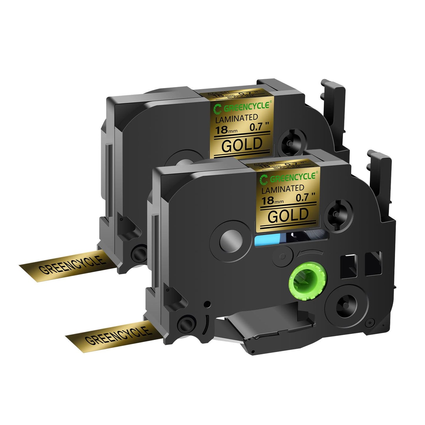 GREENCYCLE Compatible for Brother P-Touch Label Tape TZe-841 18mm 0.7" Laminated Gold TZe841 TZ-841