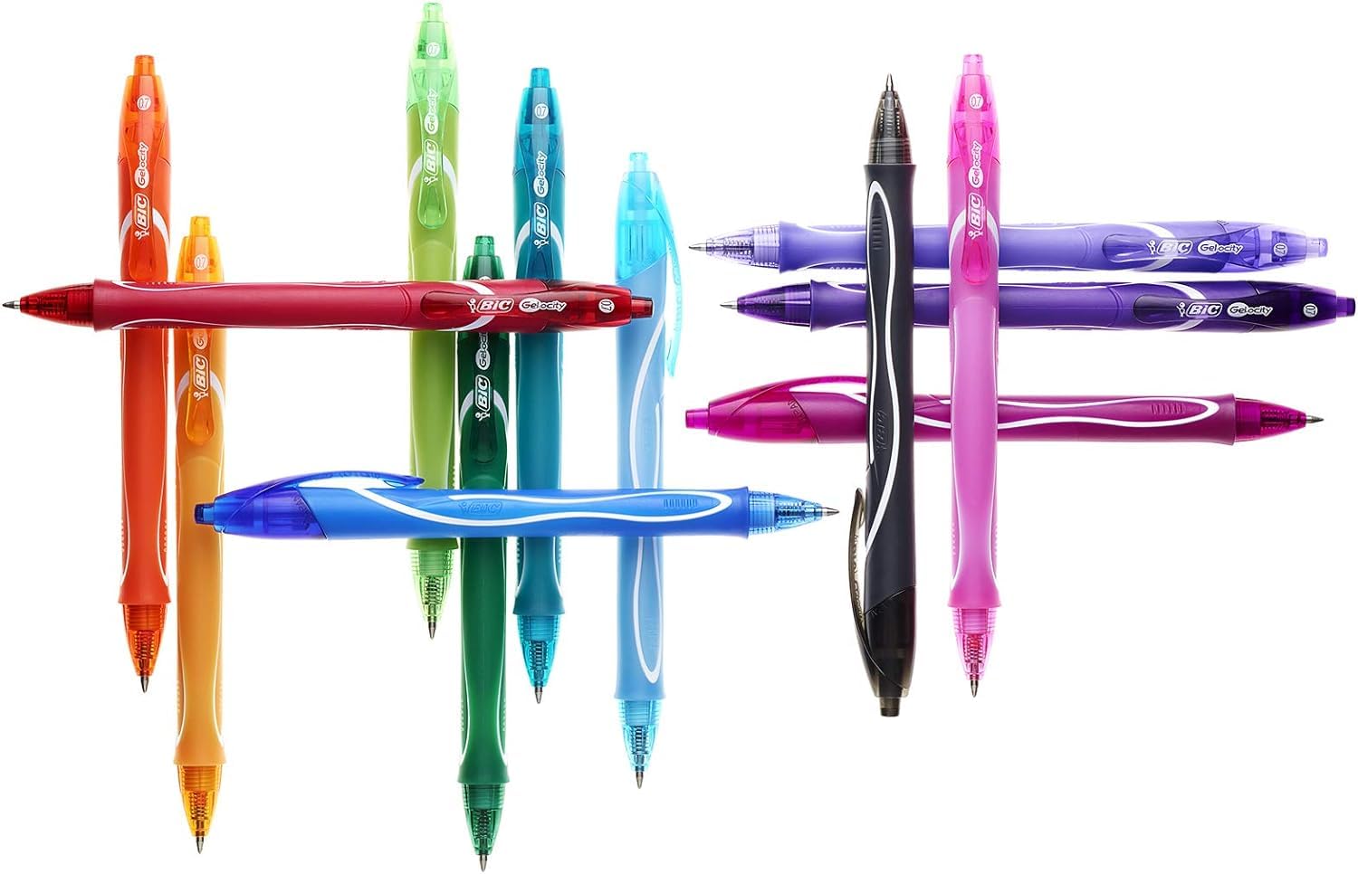 BIC Gel-ocity Quick Dry Ballpoint Pens, Medium Point (0.7 mm) and Fast Drying Black Colour Ink, Box