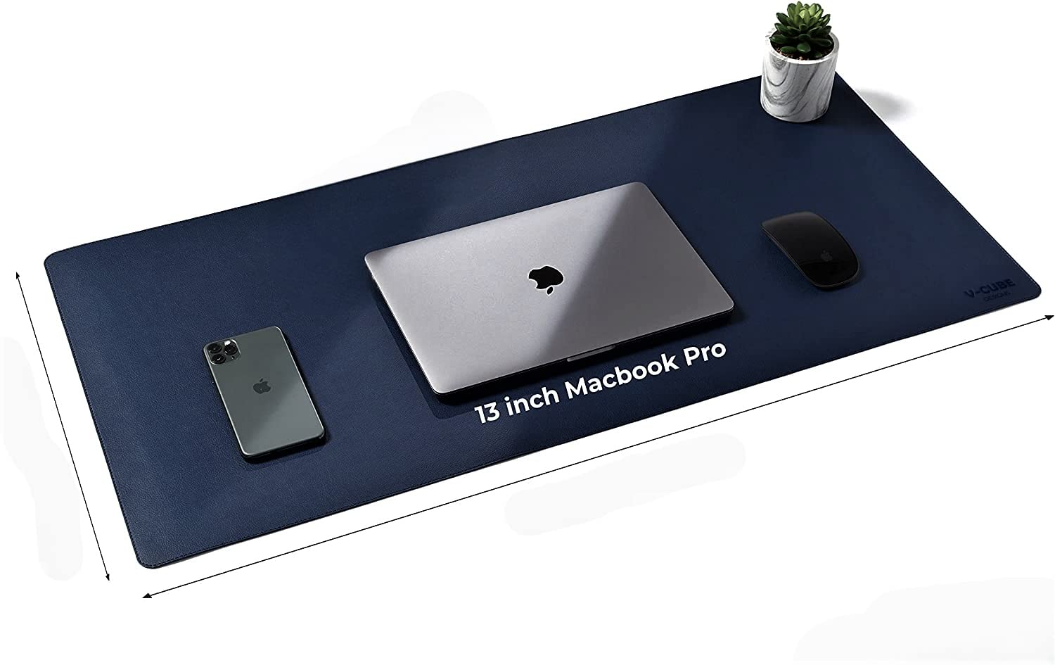 V-CUBE DESIGNS Premium Vegan Leather Desk Mat