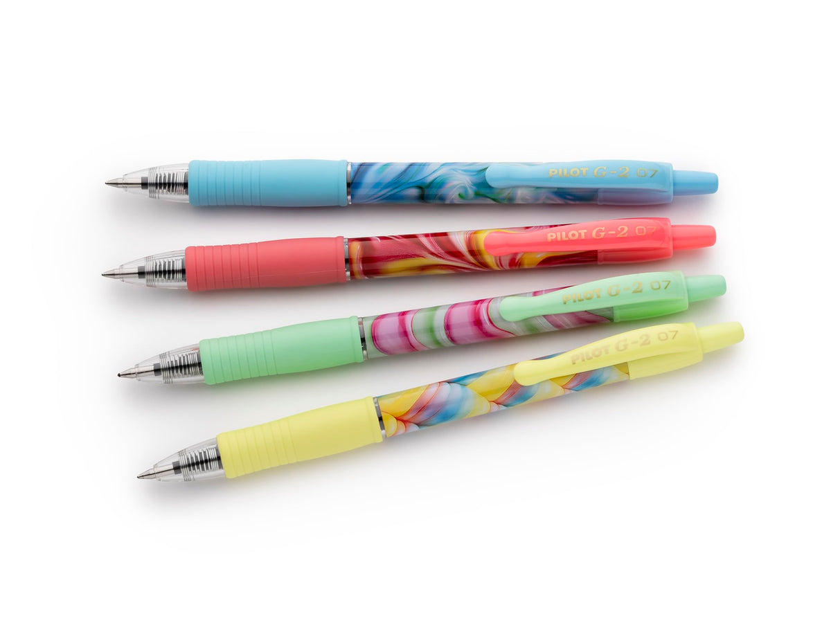 PILOT - Set of 2 G2 Flow + 2 Refills - Limited Edition - Retractable Refillable Gel Pen - Excellent