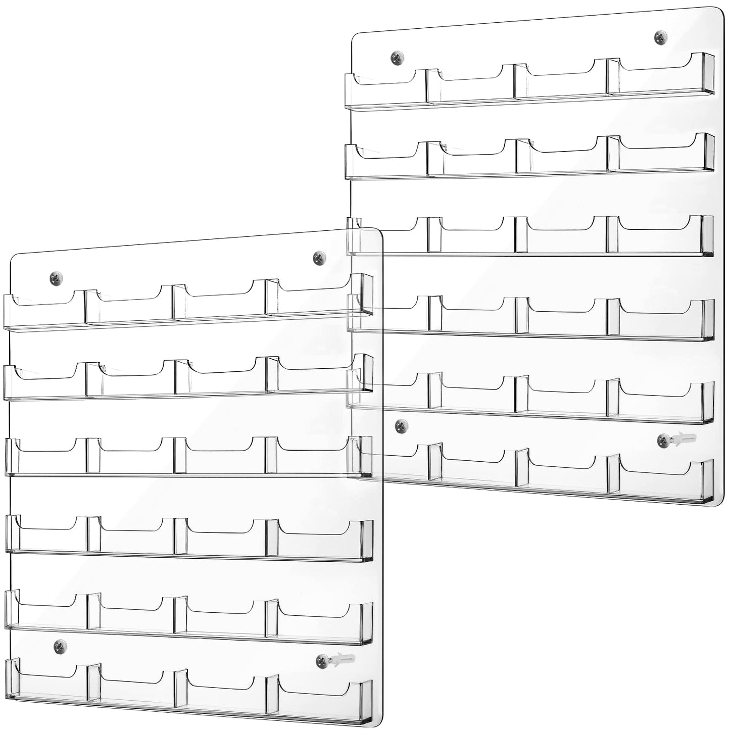 Lincia 2 Pcs Acrylic Business Card Holder, 45×40 cm, 24 Pockets