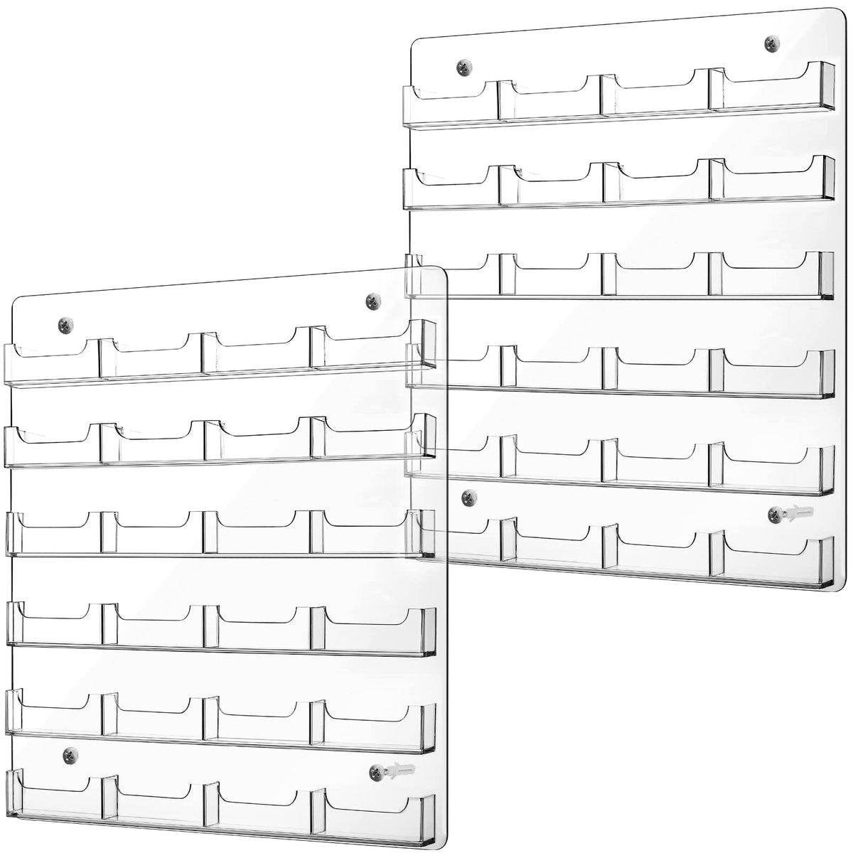 Lincia 2 Pcs Acrylic Business Card Holder, 45×40 cm, 24 Pockets