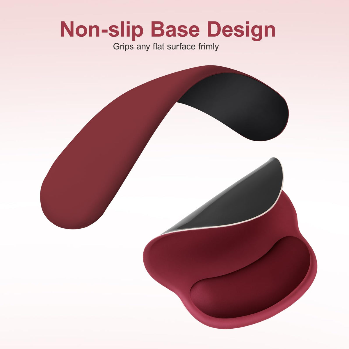 MOSISO Wrist Rest Support for Mouse Pad&Keyboard Set, Wine Red