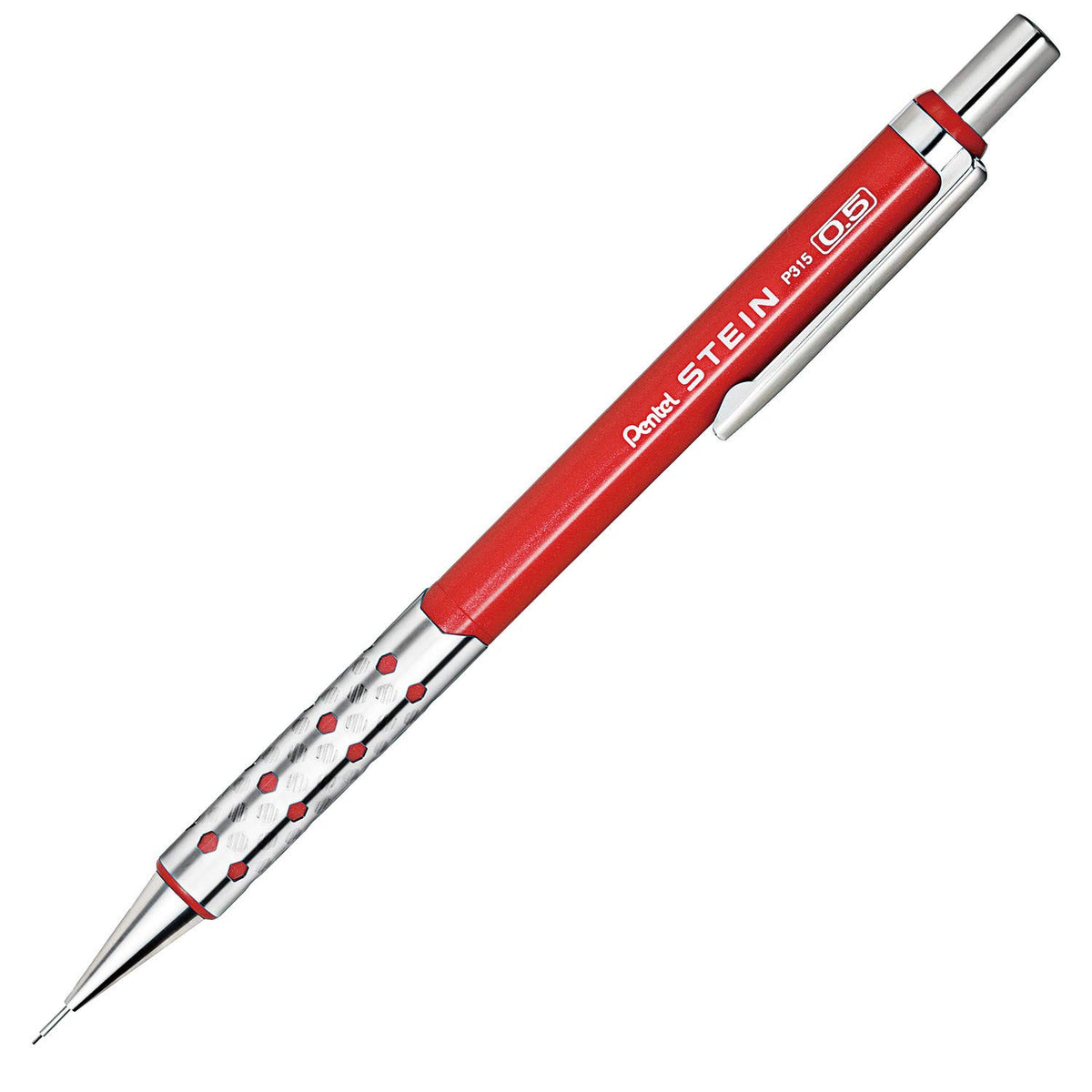 Pentel Ain Mechanical Pencil, 0.5mm, Metallic Red (P315-MB)
