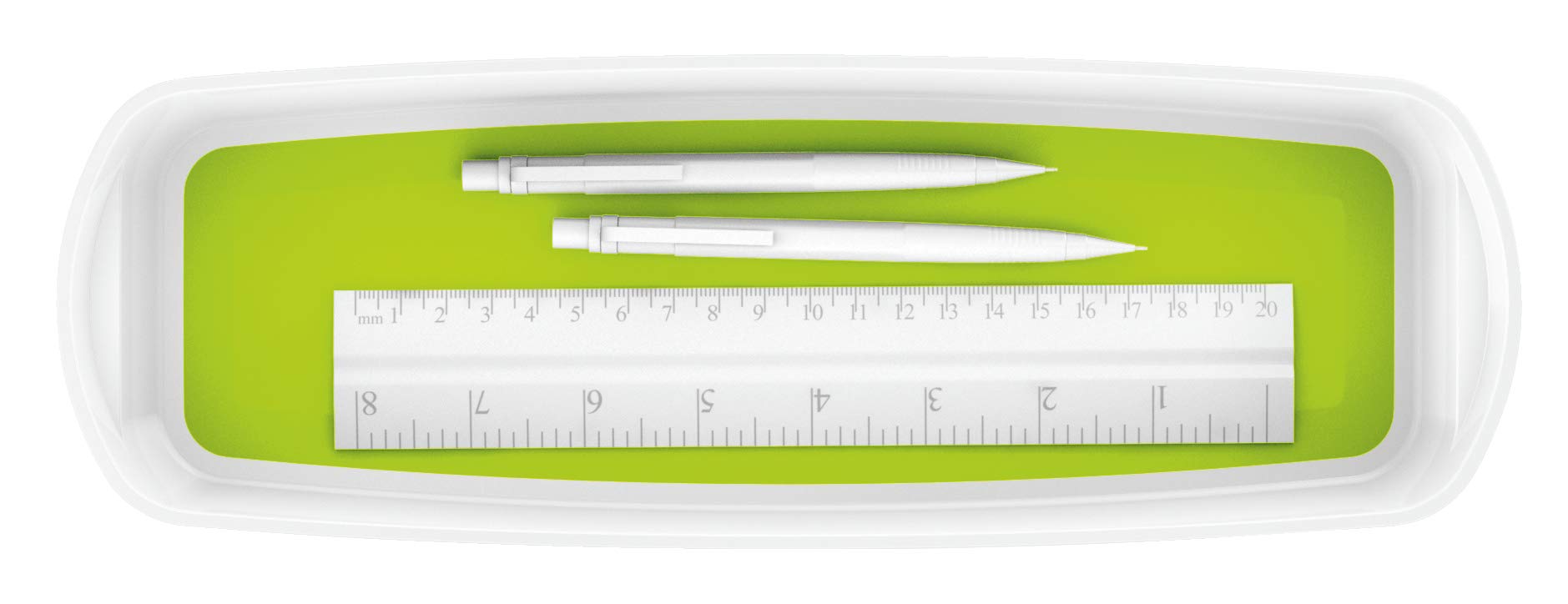 Leitz 52581054 MyBox Organiser Tray Long, Storage, Waterproof, White/Green