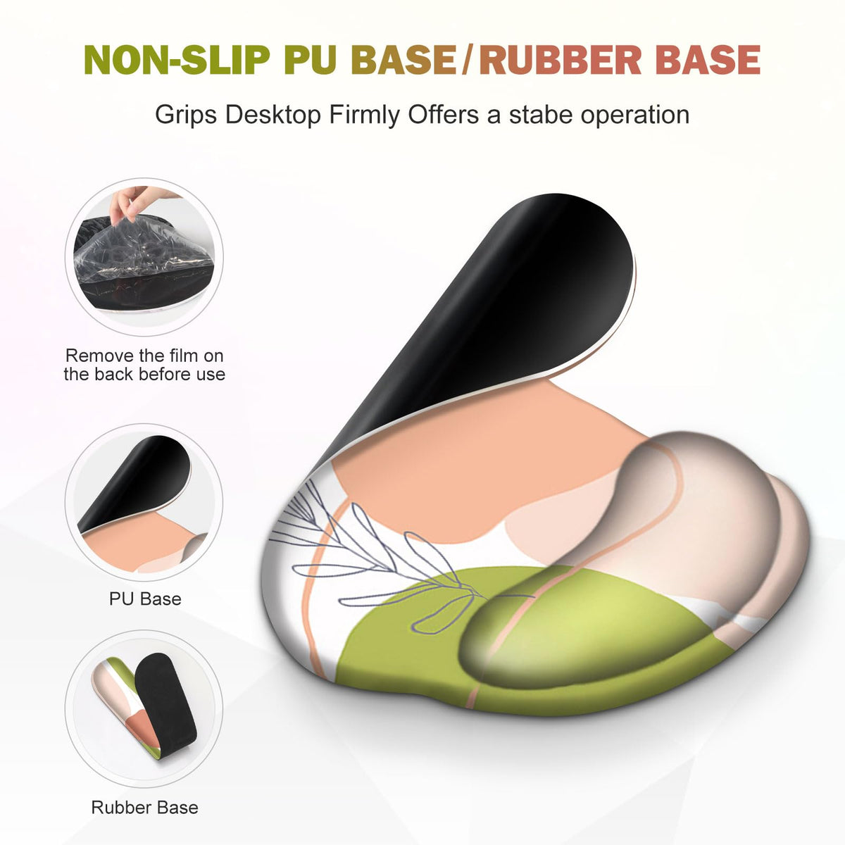 Gaming Mouse Pad, Large Desk Mat, Cute Desk Pad Protector, 4 in1 XXL Mousepad + Keyboard Wrist
