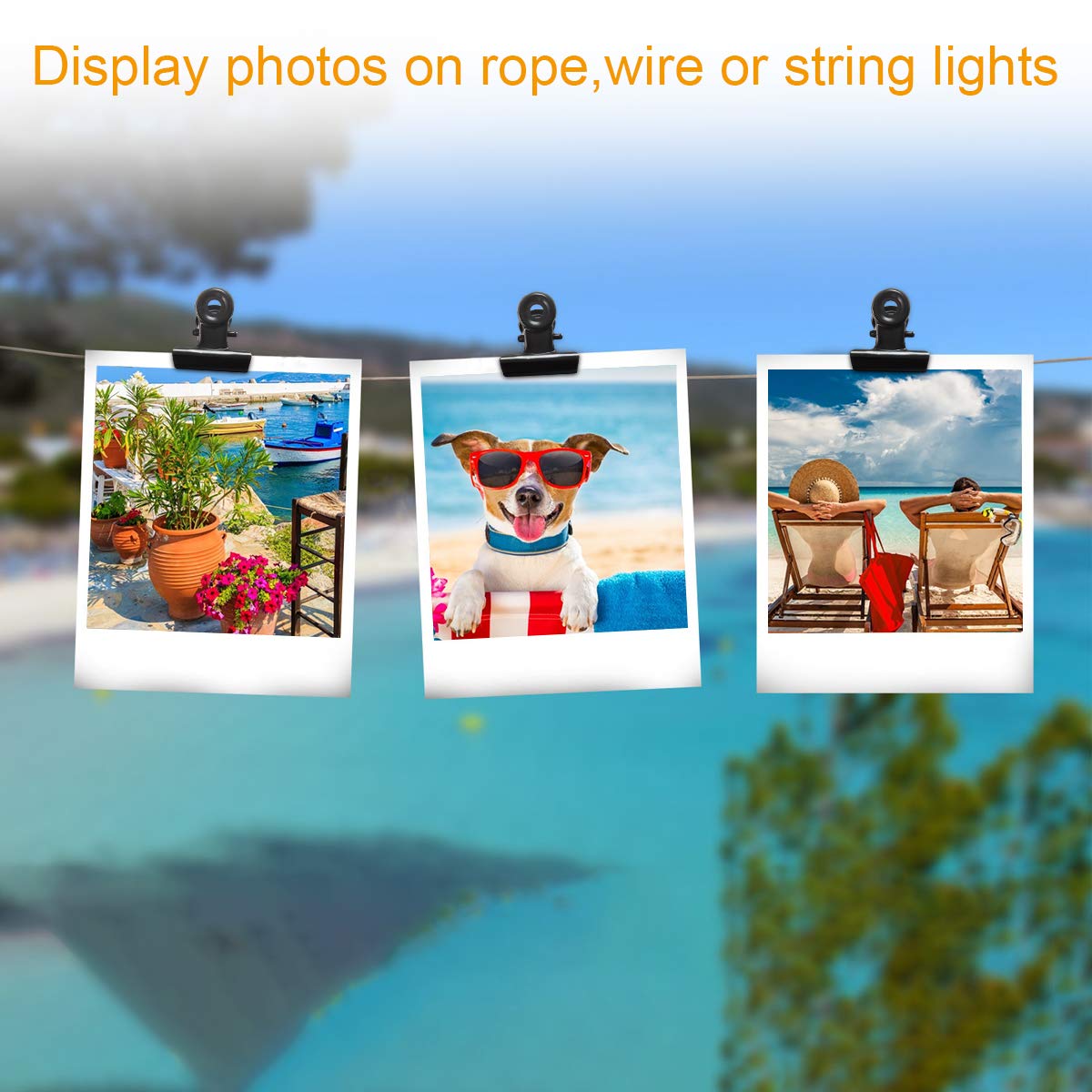 Coideal Black Small Bulldog Clips - 30 Pack Mini Metal Hinge Clips Tiny Binder Paper Clamps for