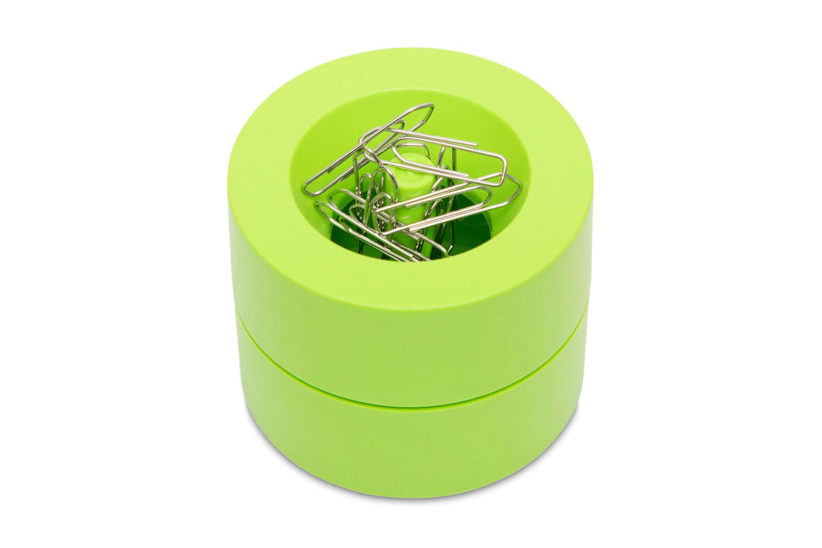 MAUL Magnetic Paperclip Holder, Ø 73mm, H66mm, Light Green