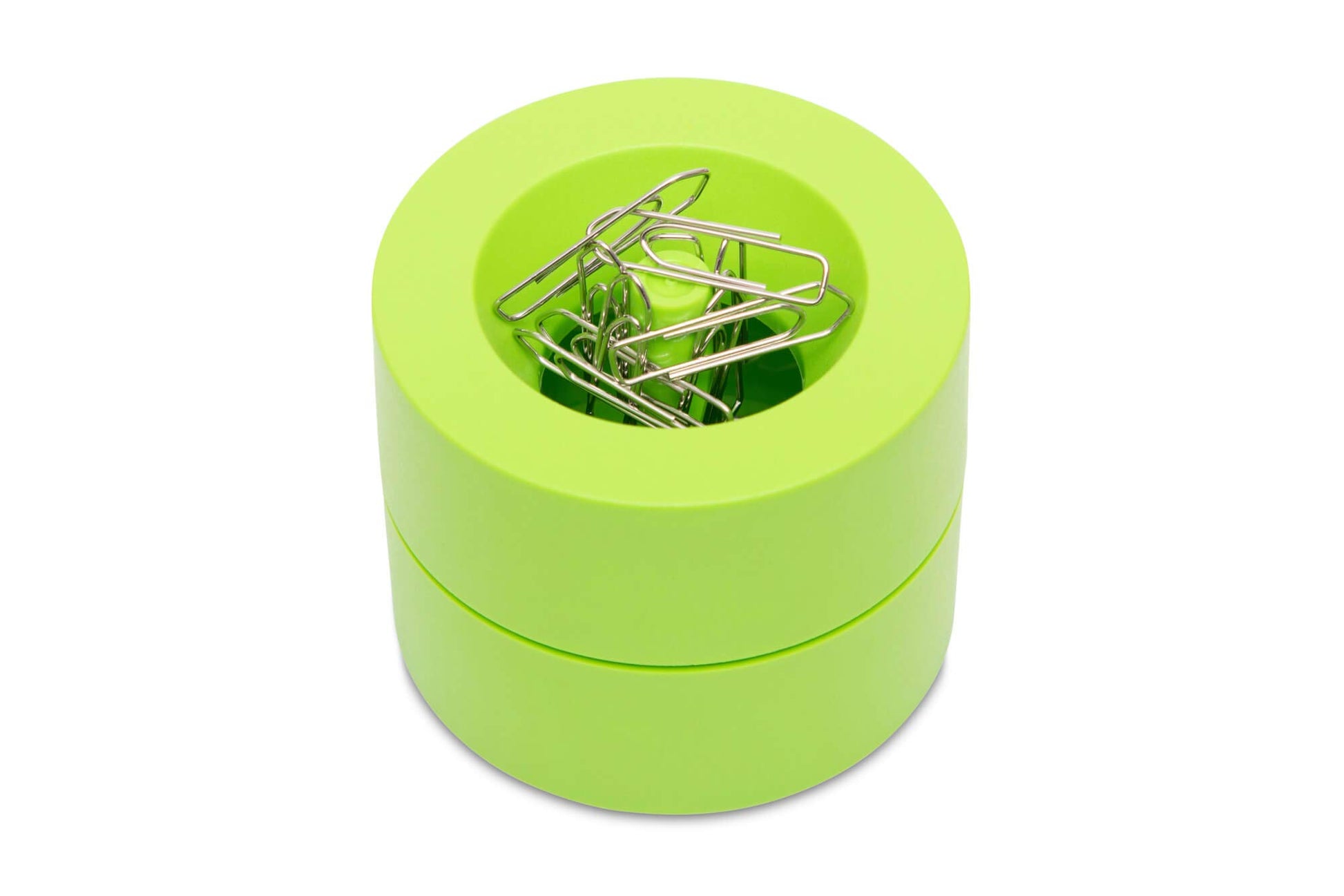 MAUL Magnetic Paperclip Holder, Ø 73mm, H66mm, Light Green