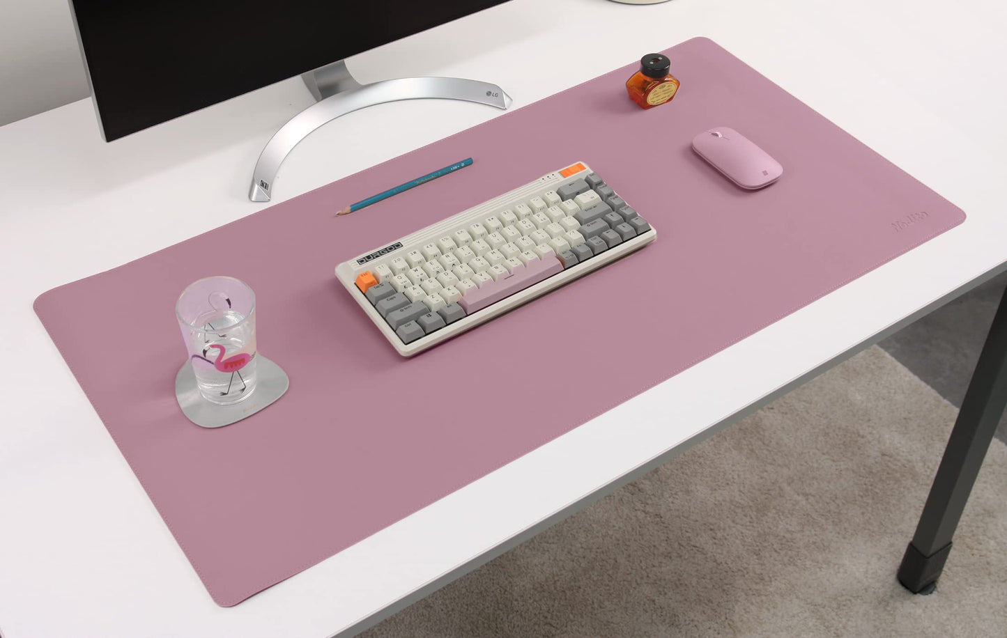 NODITO Dual-Sided Leather Desk Pad,Blotter for Laptop Computer,Mouse Pad,Writing,Drawing,Arts and