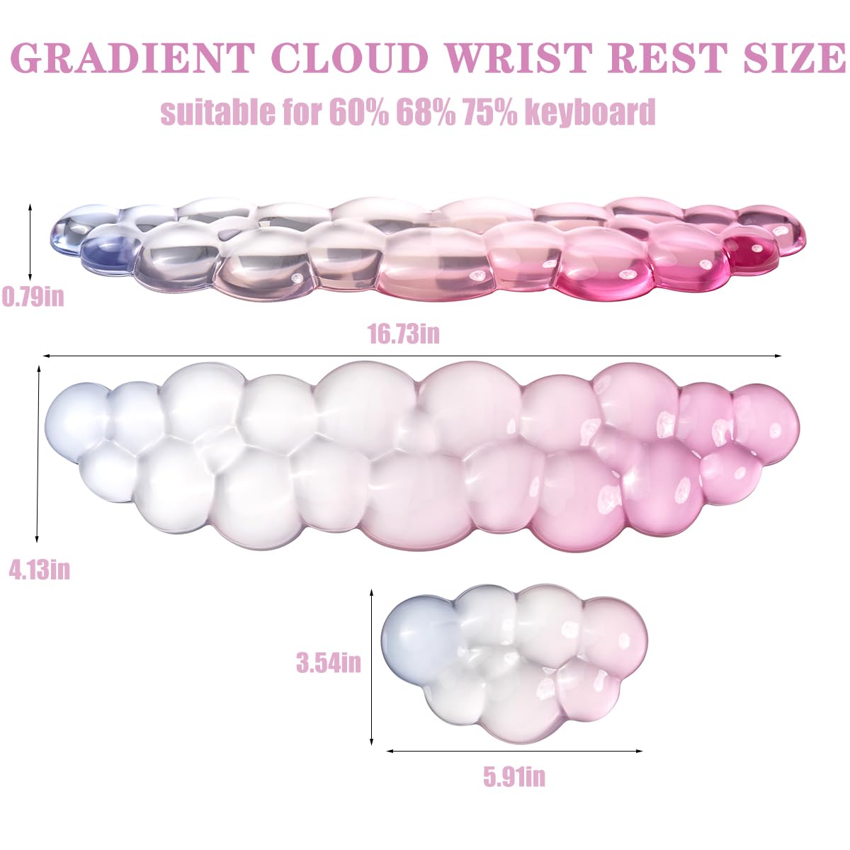 Gel Keyboard and Mouse Wrist Rest, Cloud Wrist Pad for Computer Keyboard