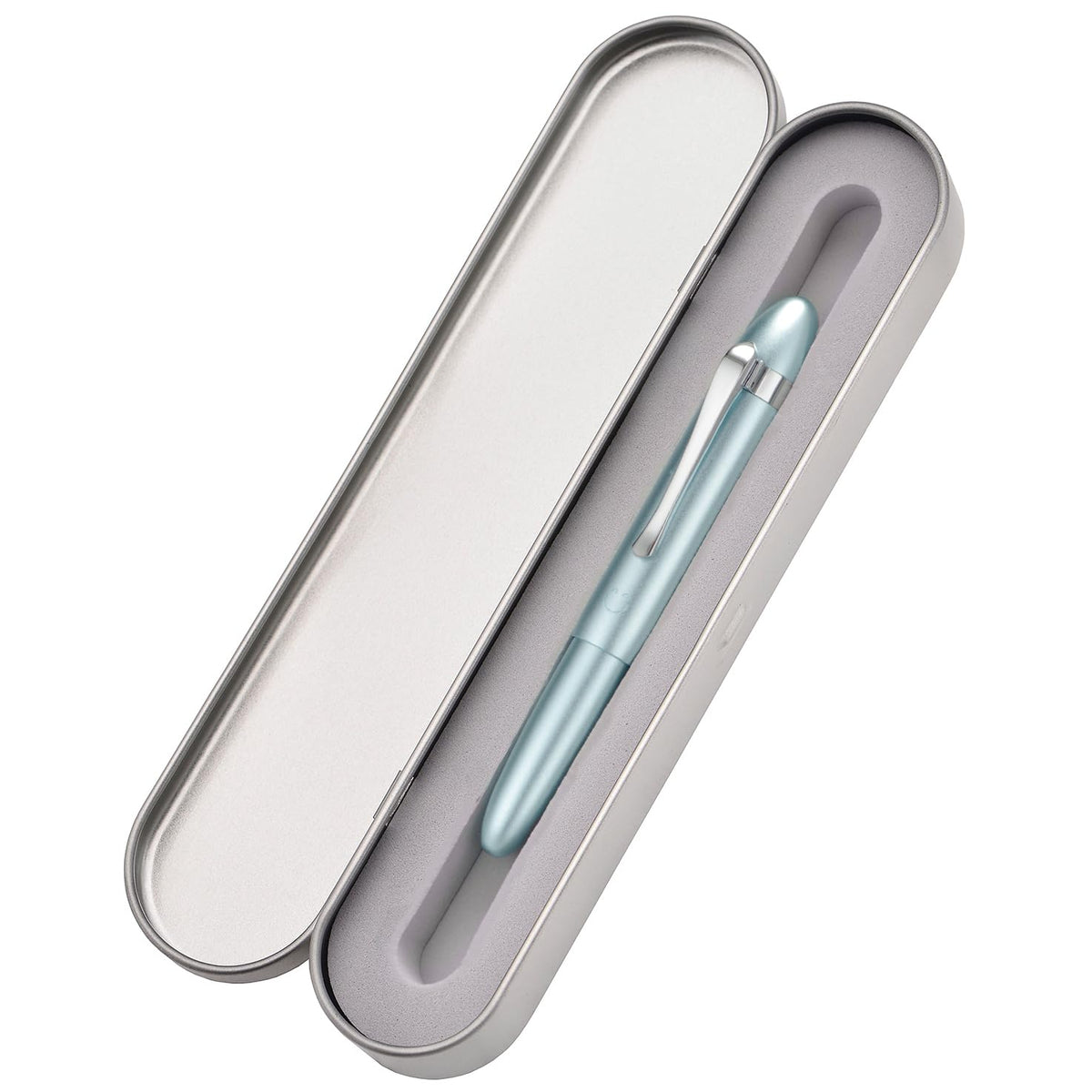 HONG DIAN M1 Fountain Pen Fine Nib, Ice Blue & Submarine Shape Aluminium Short Mini Pocket Travel