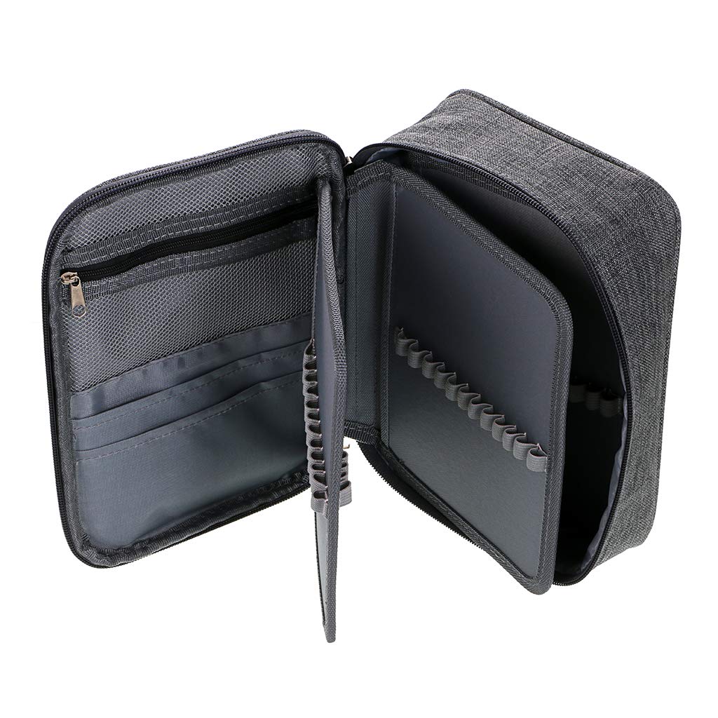 BTSKY® High Capacity Zipper Pens Pencil Case- Multi-Functional Stationery Pencil Pouch 72 Slots