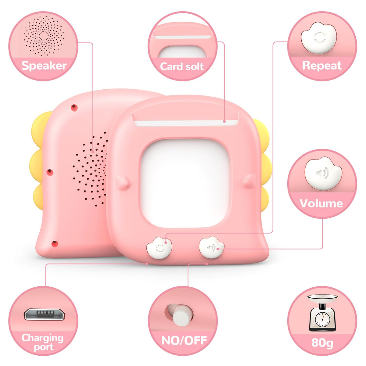 Kidzdo 520 Words Talking Flash Cards, Birthday Gifts for 3 4 5 6 Year Old Girls, Early Educational