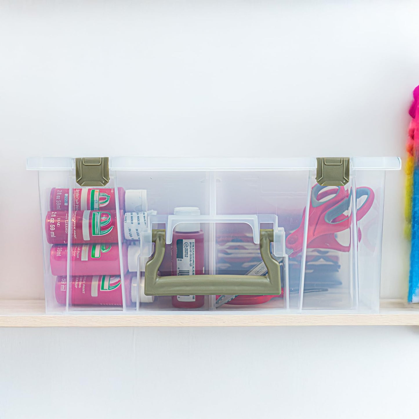 ArtBin Super Satchel Double Deep, 8-Compartment Craft Box, Gold