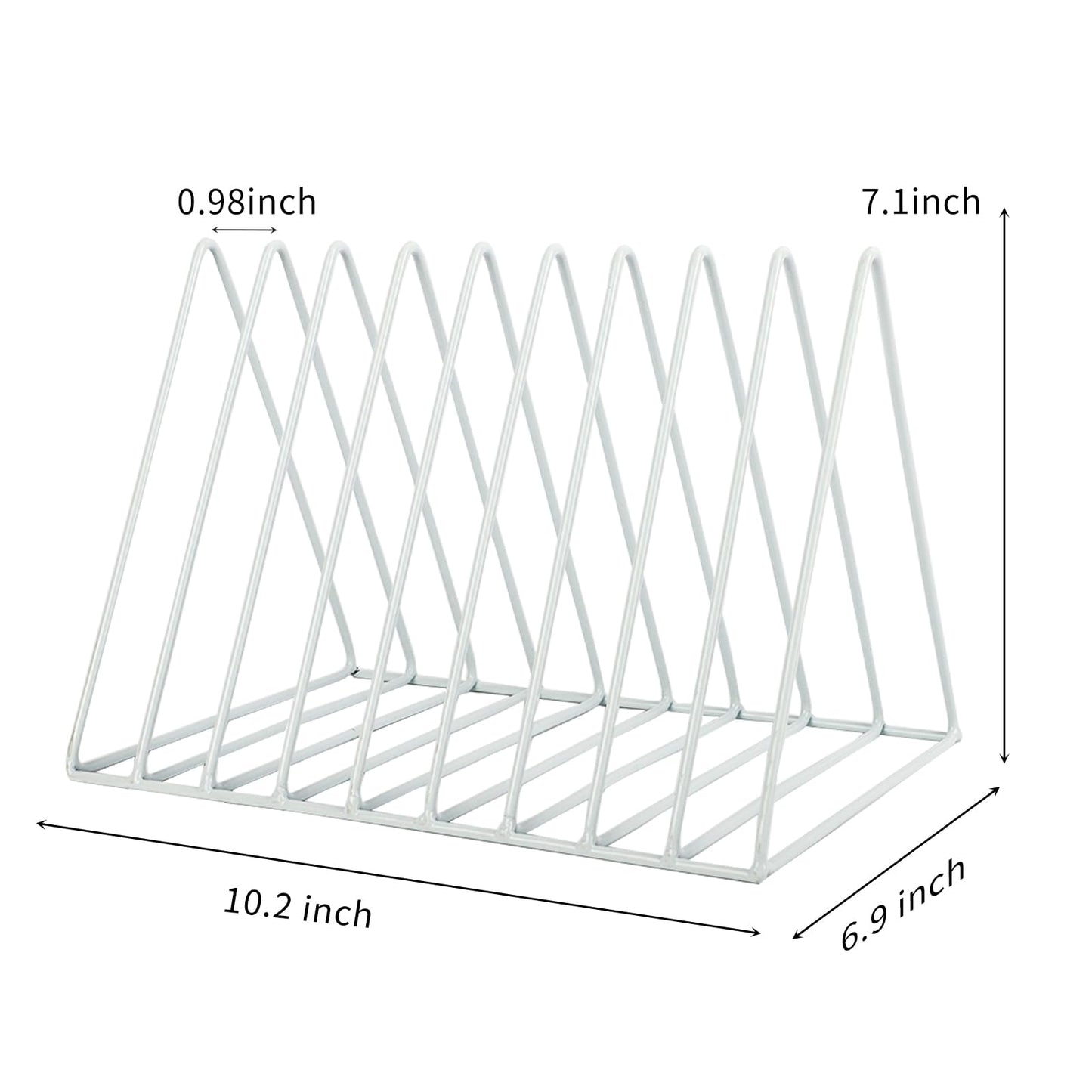 EASEPRES Vinyl Record Holder Storage, 9 Slot Metal Magazine Book Album Display Rack, Stylish