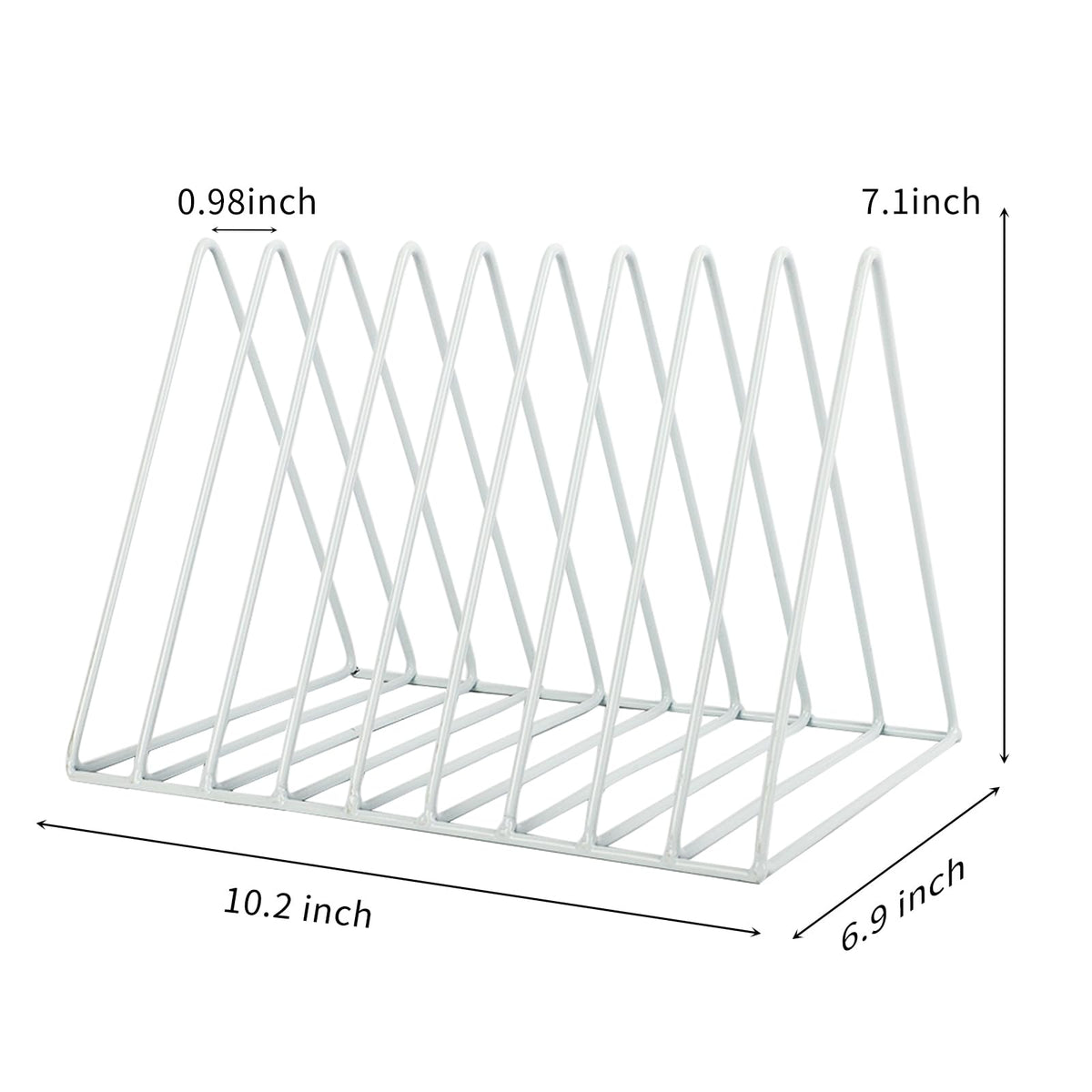 EASEPRES Vinyl Record Holder Storage, 9 Slot Metal Magazine Book Album Display Rack, Stylish