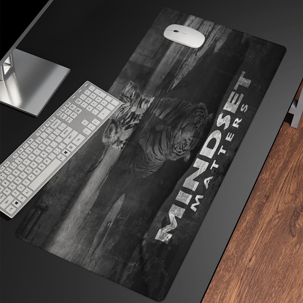 Reateforin Inspirational Positive Quote Large Mouse Pad Hungry for Success Motivational Mouse Pads