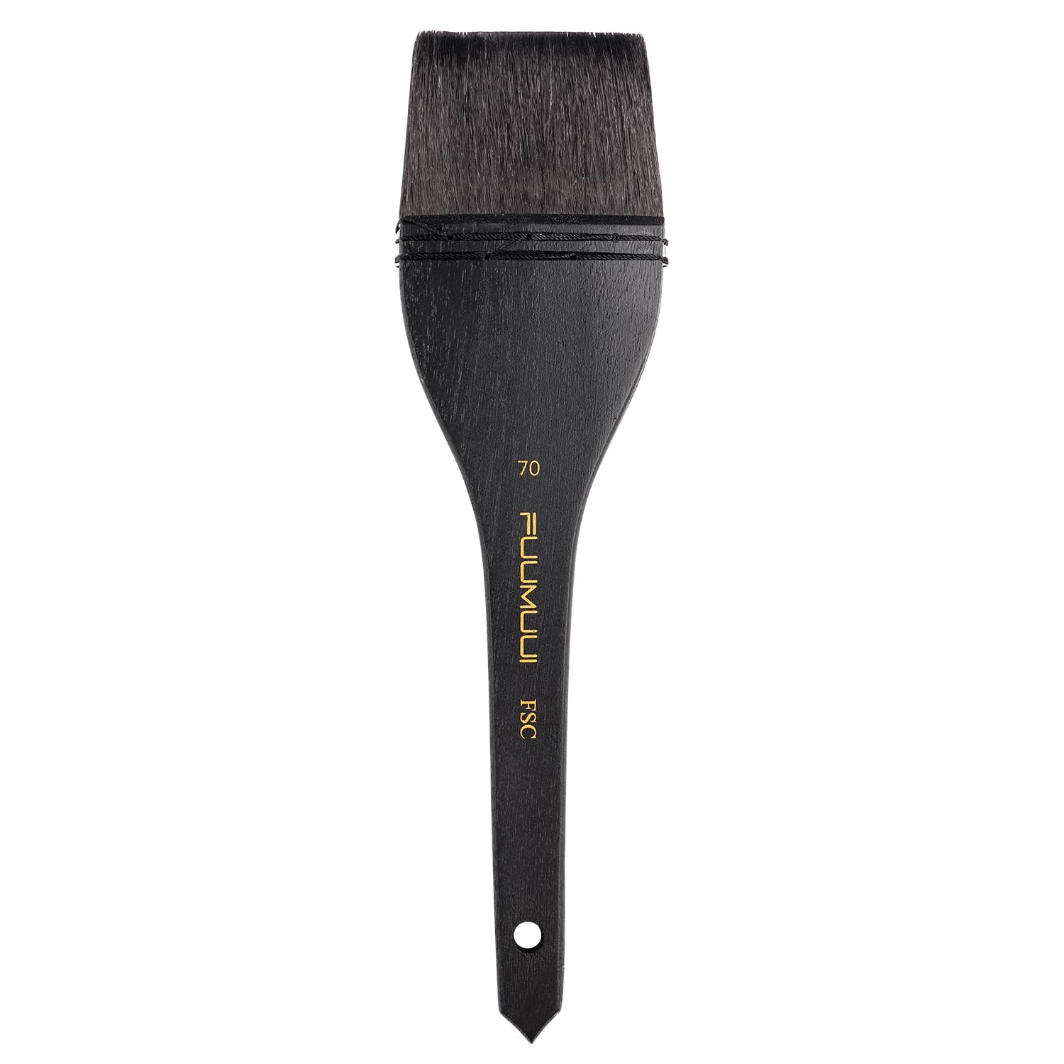 Flat Watercolor Brushes, Fuumuui 70mm Professional Squirrel Hair Flat Hake Brushes, Artists Scale