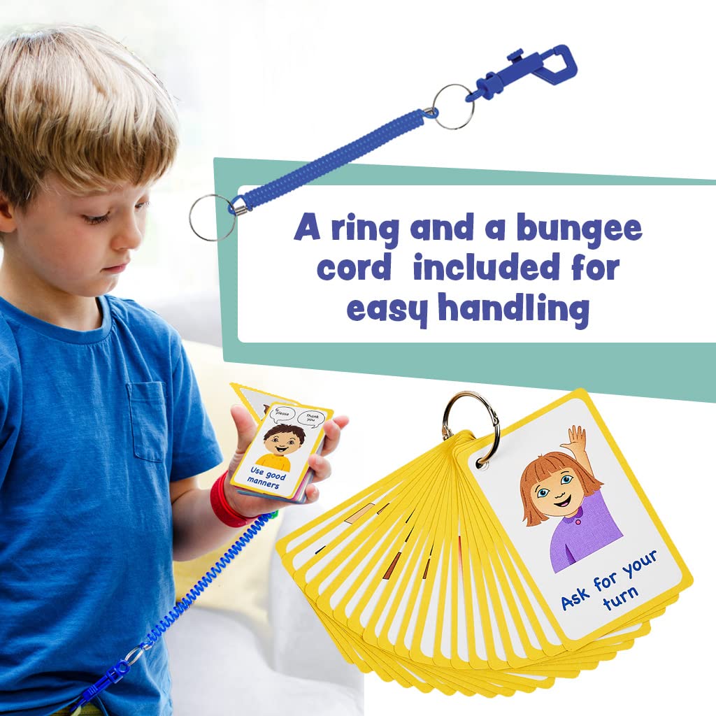My Behaviour Cards 27 Flash Cards for Visual aid Special Ed, Speech Delay Non Verbal Children and