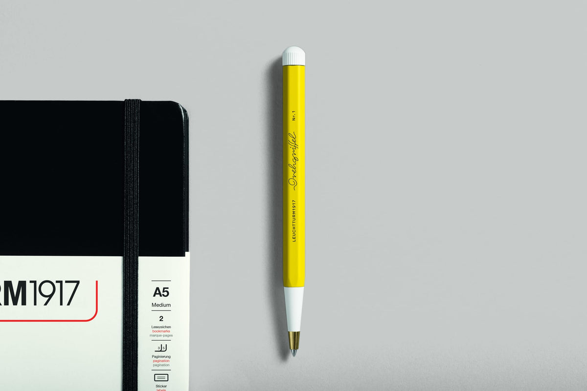 LEUCHTTURM1917 - Drehgriffel Writing Pen (Lemon) - Gel Pen with Black Ink Included
